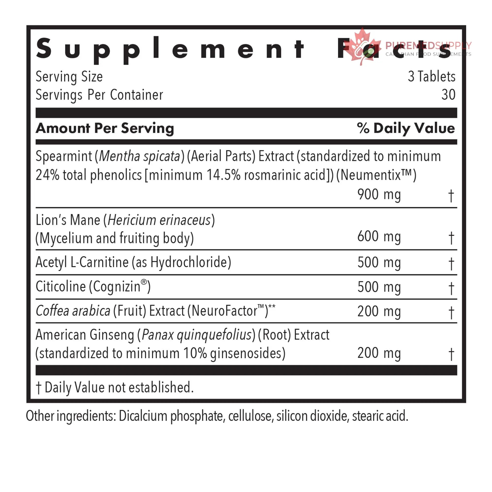 Allergy Research Group Advanced NeuroPlus - Nootropic Formula with Spearmint Extract, Lions Mane & Citicoline - Supports Working Memory Focus & Cognitive Function - 30 Servings - 90 Tablets Allergy Research Group buy supplements canada