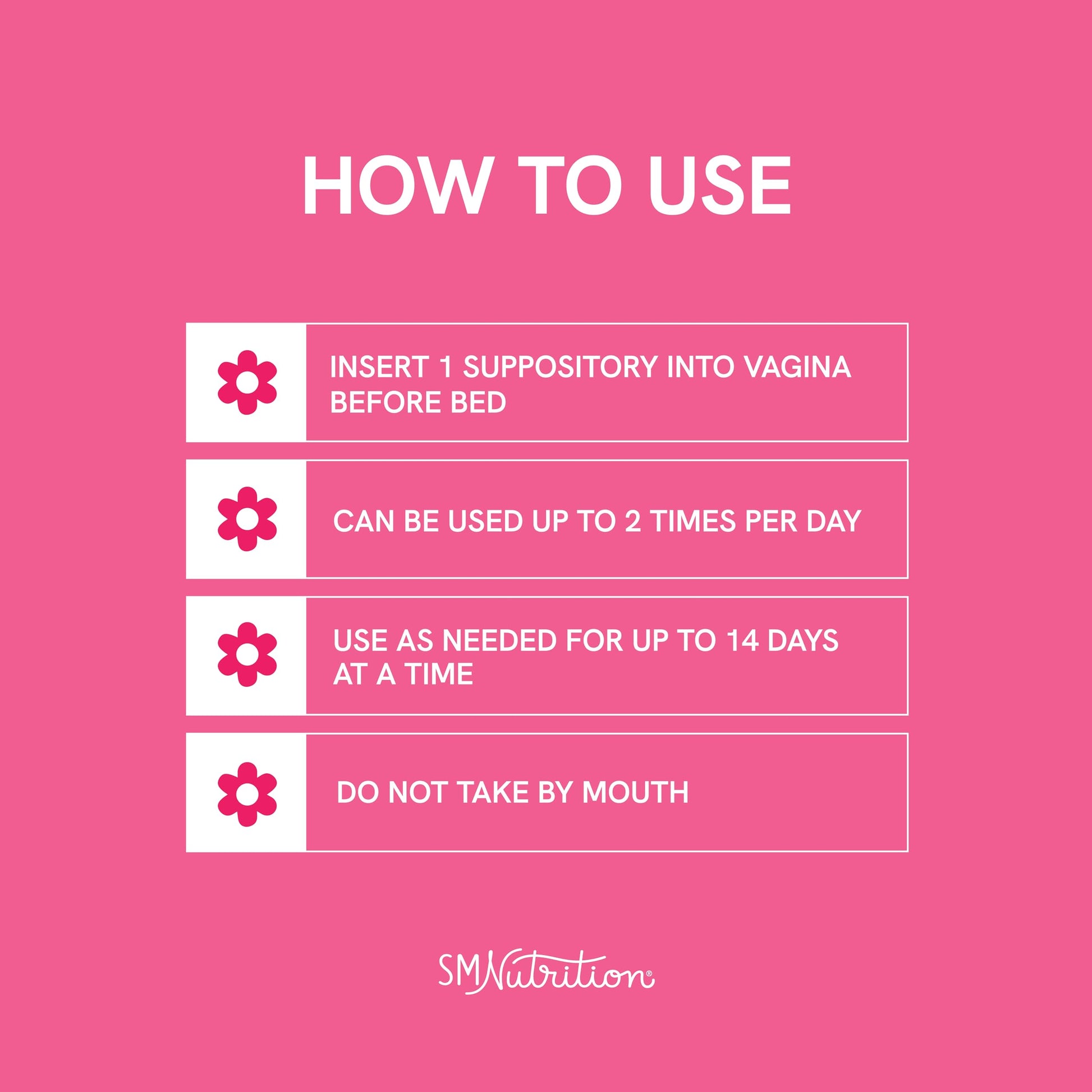 Boric Acid Suppositories for Women | 600mg | for pH Balance, Vaginal Odor & Itching | Feminine Hygiene SMNutrition buy supplements canada