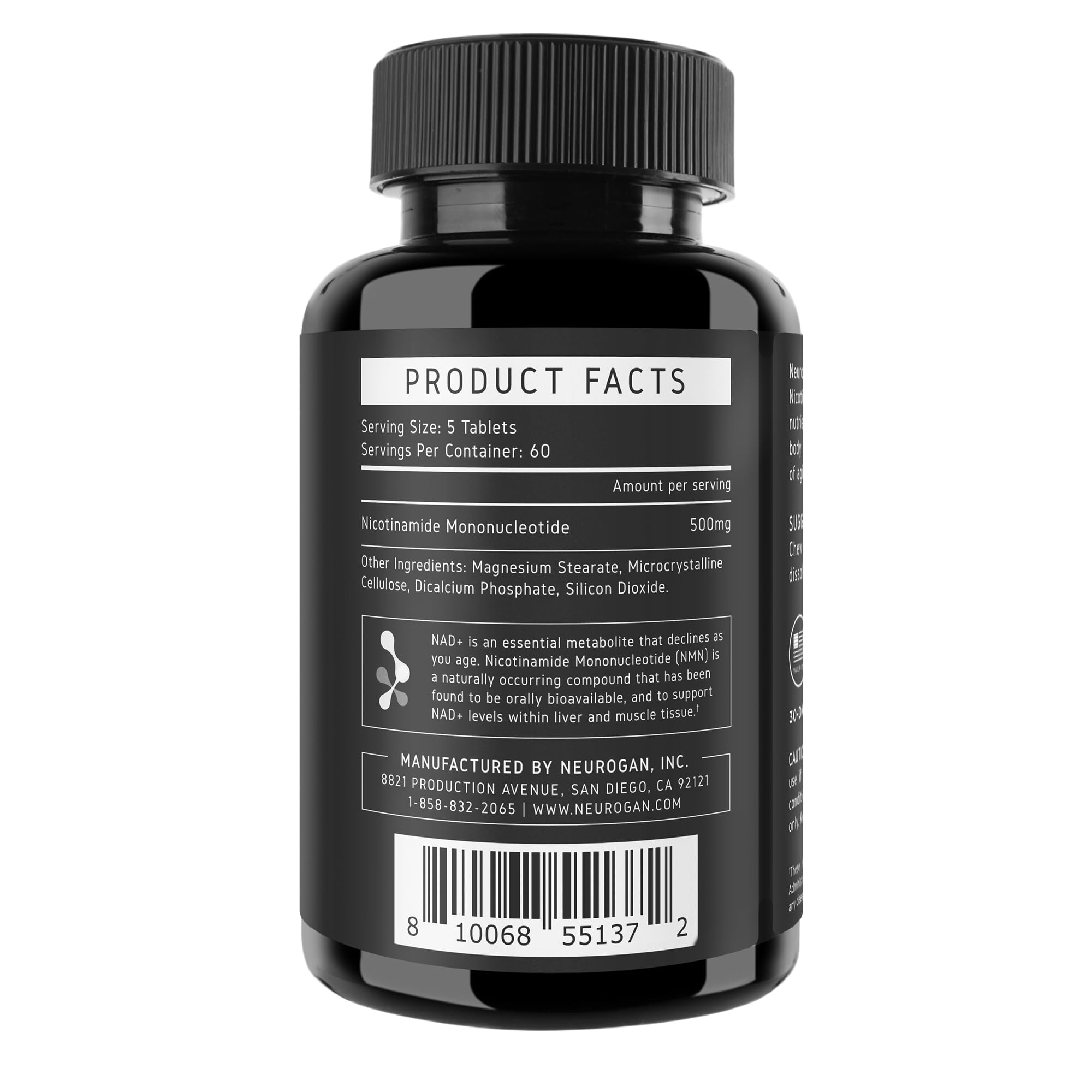 Neurogan NMN Supplement Tablets – Nicotinamide Adenine Dinucleotide Precursor for Cellular Energy & Brain Focus Support – 500 mg High-Potency Nicotinamide Mononucleotide per Serving, 300 Count Neurogan buy supplements canada