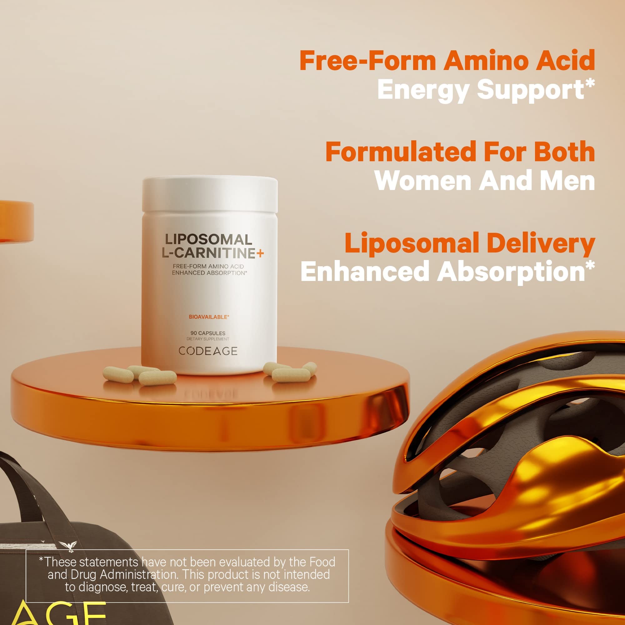 Codeage Liposomal L-Carnitine+ Supplement - 500 mg L-Carnitine L-Tartrate per Serving - Free-Form Amino Acid - Carnitine - Liposomal Delivery - Vegan, Non-GMO, Gluten-Free - 90 Capsules Codeage buy supplements canada