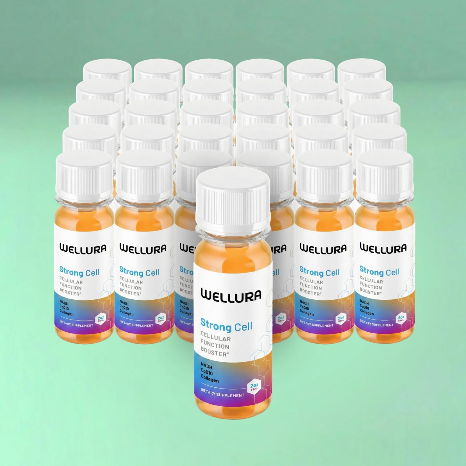 Strong Cell | Cellular Function Booster Liquid | NADH, CoQ10, Collagen. 90+% Absorption Rate. Vitamins B1, B2, B3, B6, B7, and B12. Vitamin K2 | 30 Count. Wellura buy supplements canada