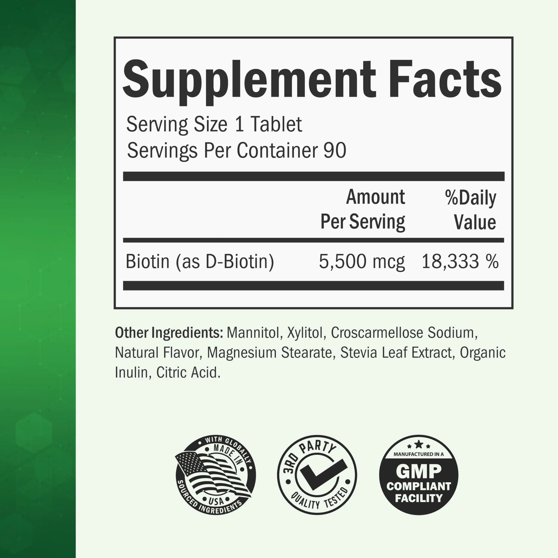 BioSchwartz Bariatric Biotin Chewable Tablets - 5500mcg Biotin per Serving - Green Apple Flavor, 3 Month Supply - Sugar-Free Hair Skin Nails Vitamins BioSchwartz buy supplements canada
