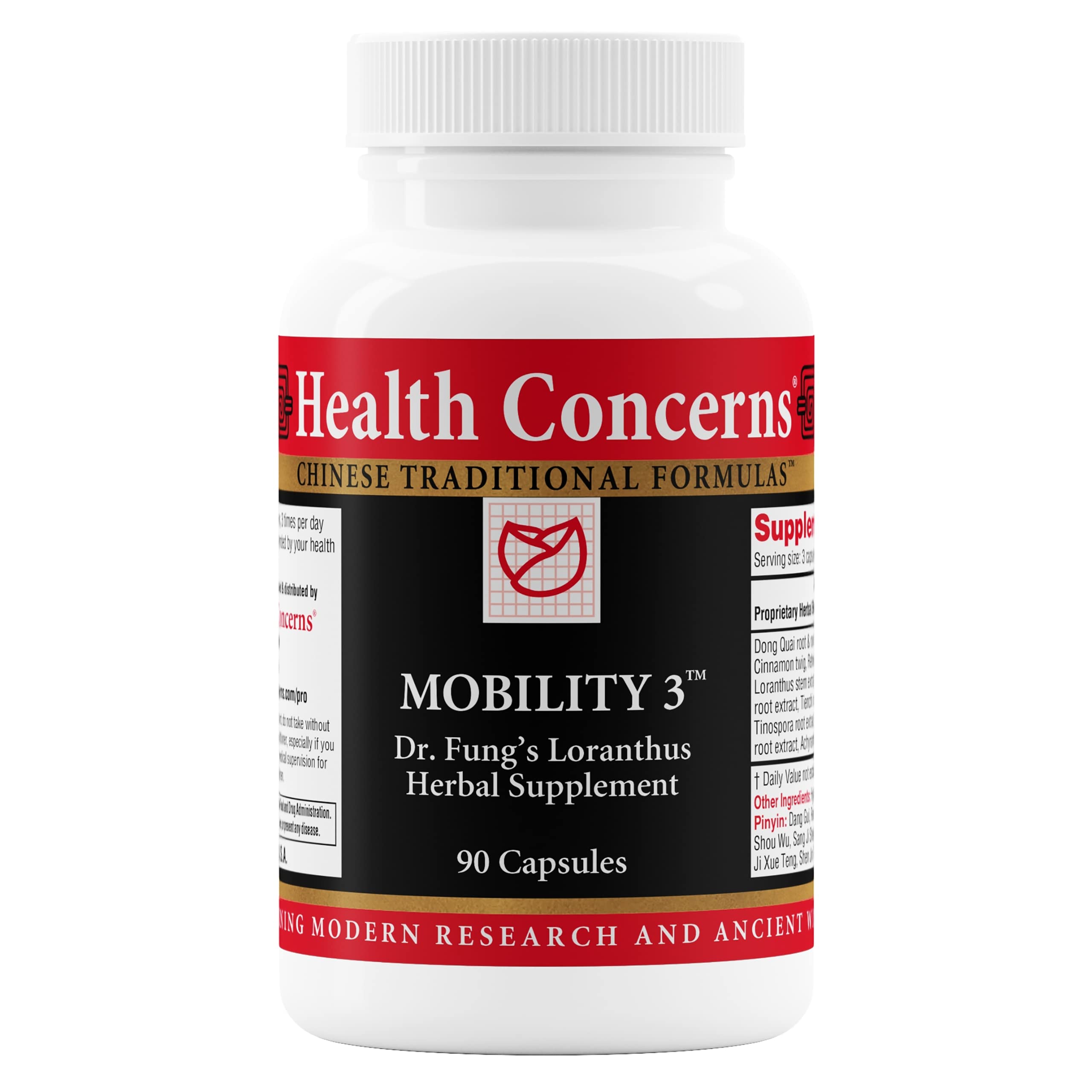 Health Concerns Mobility 3 – Joint & Muscle Support – Herbal Stiffness Supplement for Men & Women – Dong Quai, Ginseng, Fo-Ti, Loranthus & Ginger Formula – Chinese Support – 90 Capsules Health Concerns buy supplements canada