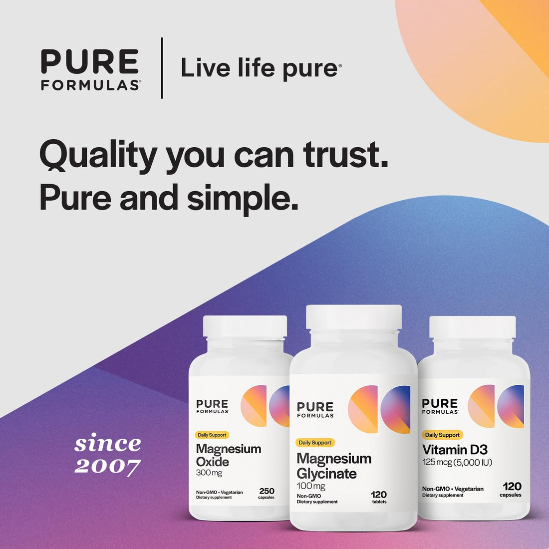 PureFormulas Magnesium Glycinate 100 mg Daily Support for Stress, Nerves, Sleep, Muscles, Metabolism Pure Magnesium Glycinate Supplement for Women and Men Magnesio Non-GMO 120 Tablets PureFormulas buy supplements canada