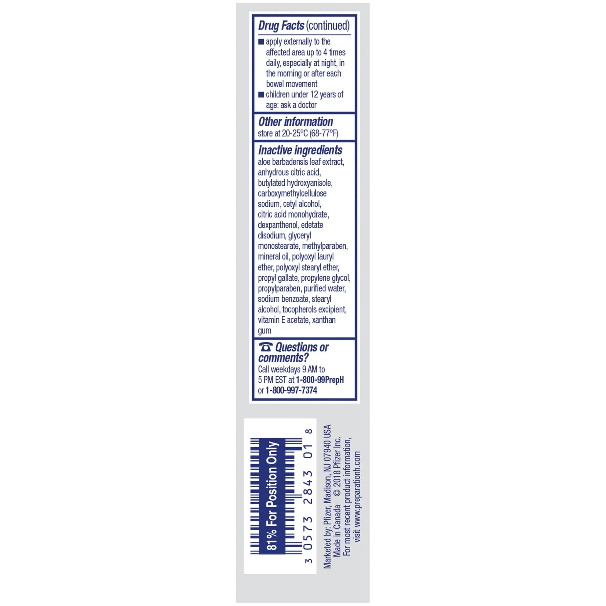 Preparation H Rapid Relief Hemorrhoid Cream with Lidocaine, Numbing Relief for Swelling, Pain, Burning and Itching - 0.75 Oz Tube Preparation H buy supplements canada