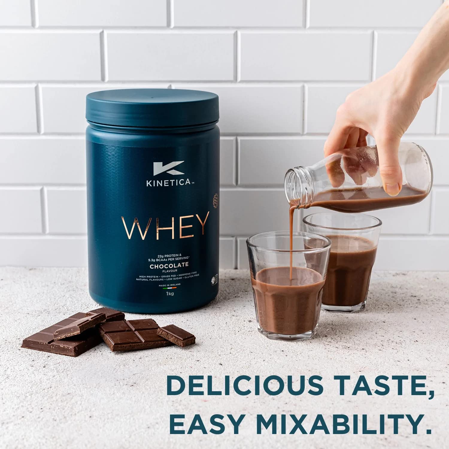 Kinetica Premium Whey Protein Powder | Grass Fed | Chocolate | 4.5kg | 150 Servings Kinetica buy supplements canada