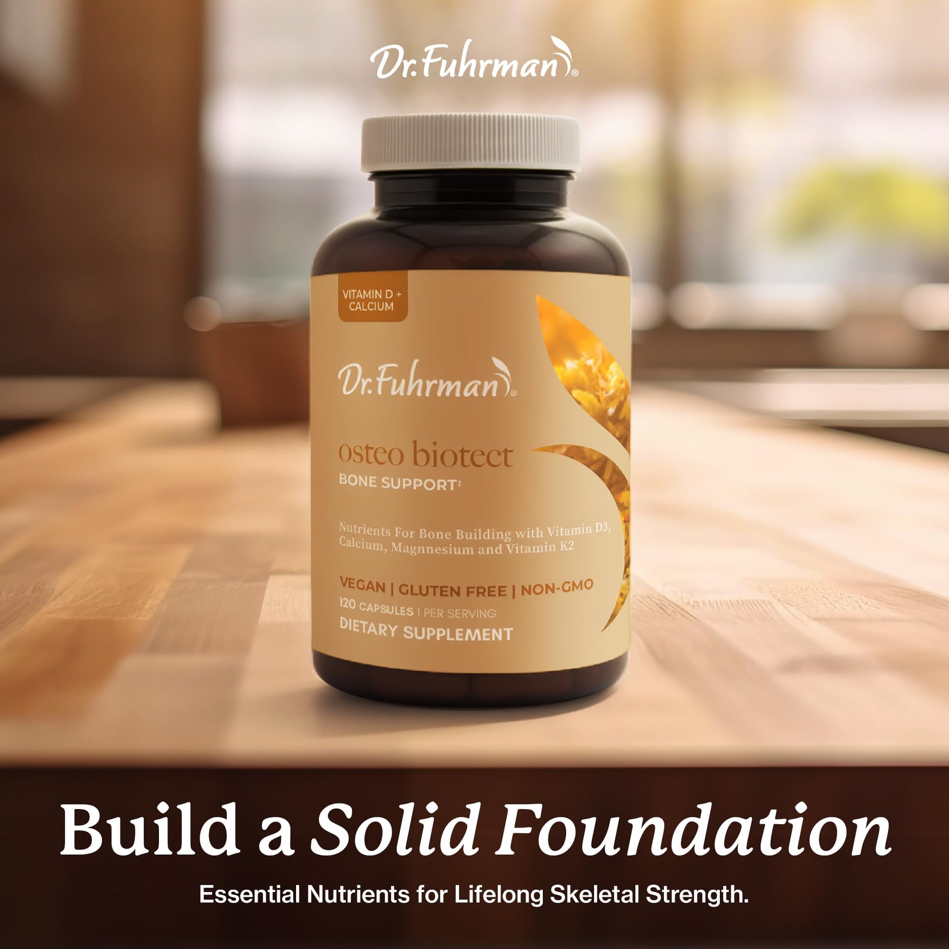 Dr. Fuhrman Osteo Bone Health Supplement | Wholefood Supplement for Women & Men | Vitamin for Bone Density | Organic Vitamin D3, Calcium, Magnesium & K2 | Natural Ingredients | 120 Caps Dr. Fuhrman buy supplements canada