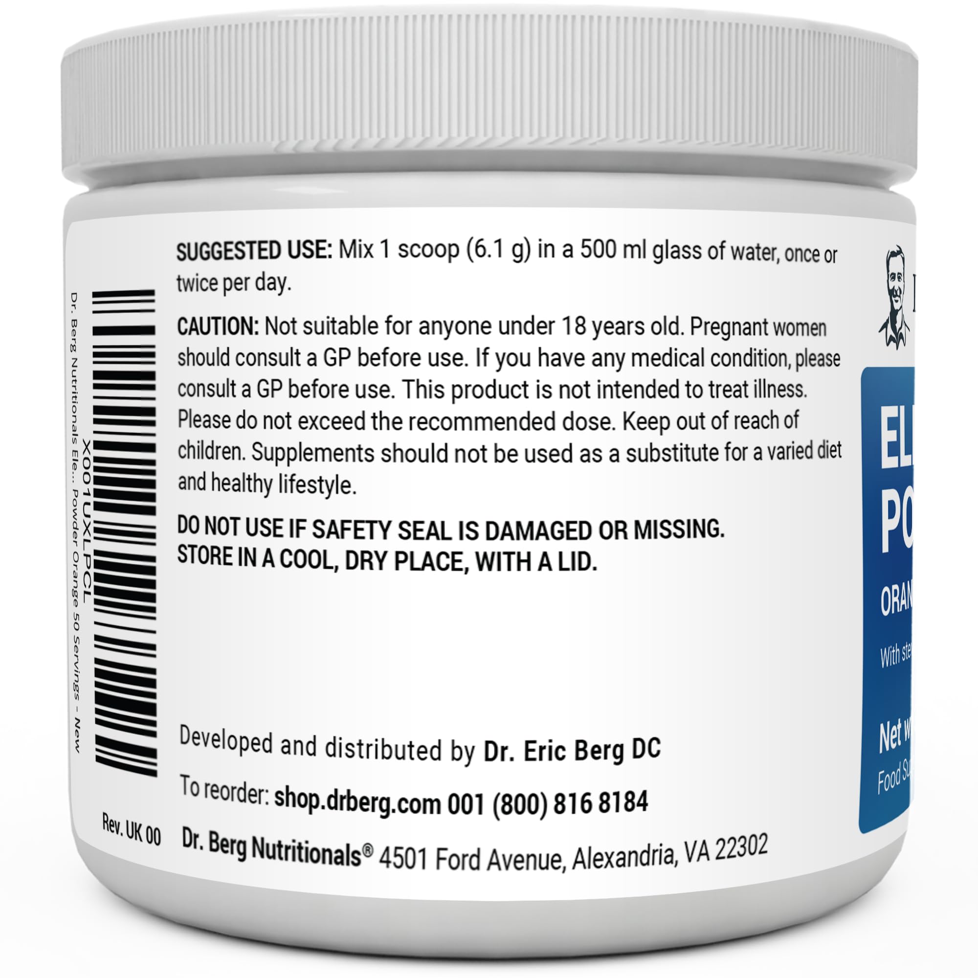 Dr. Berg Electrolyte Powder - Electrolyte Drink Supplements with 1000mg Potassium Dr. Berg Nutritionals buy supplements canada