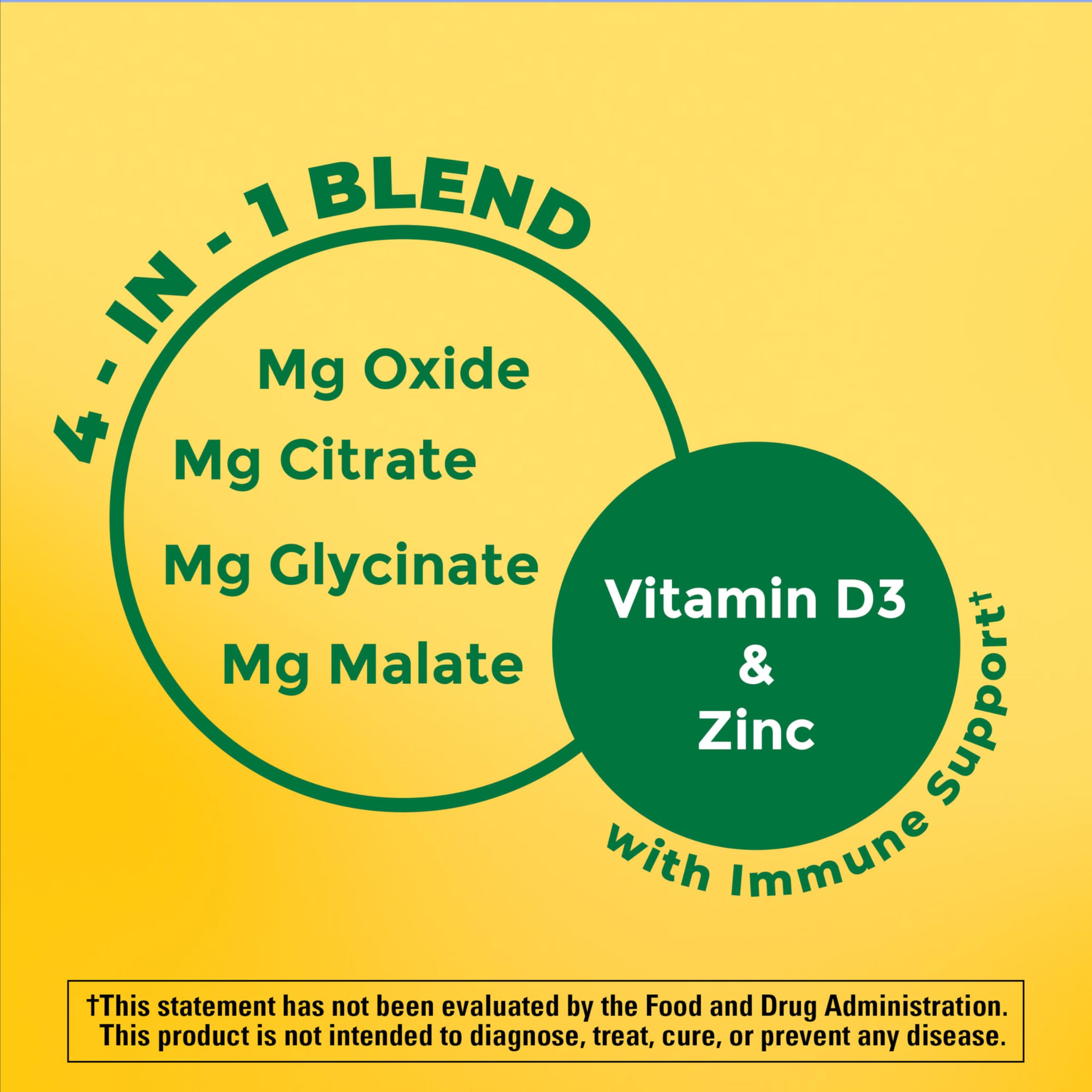 Nature Made Magnesium Complex Supplement with Vitamin D & Zinc for Immune Support, Magnesium Glycinate, Malate, Citrate & Oxide for Muscle, Nerve, Heart & Bone Support, 60 Capsules, 30 Day Supply Nature Made buy supplements canada