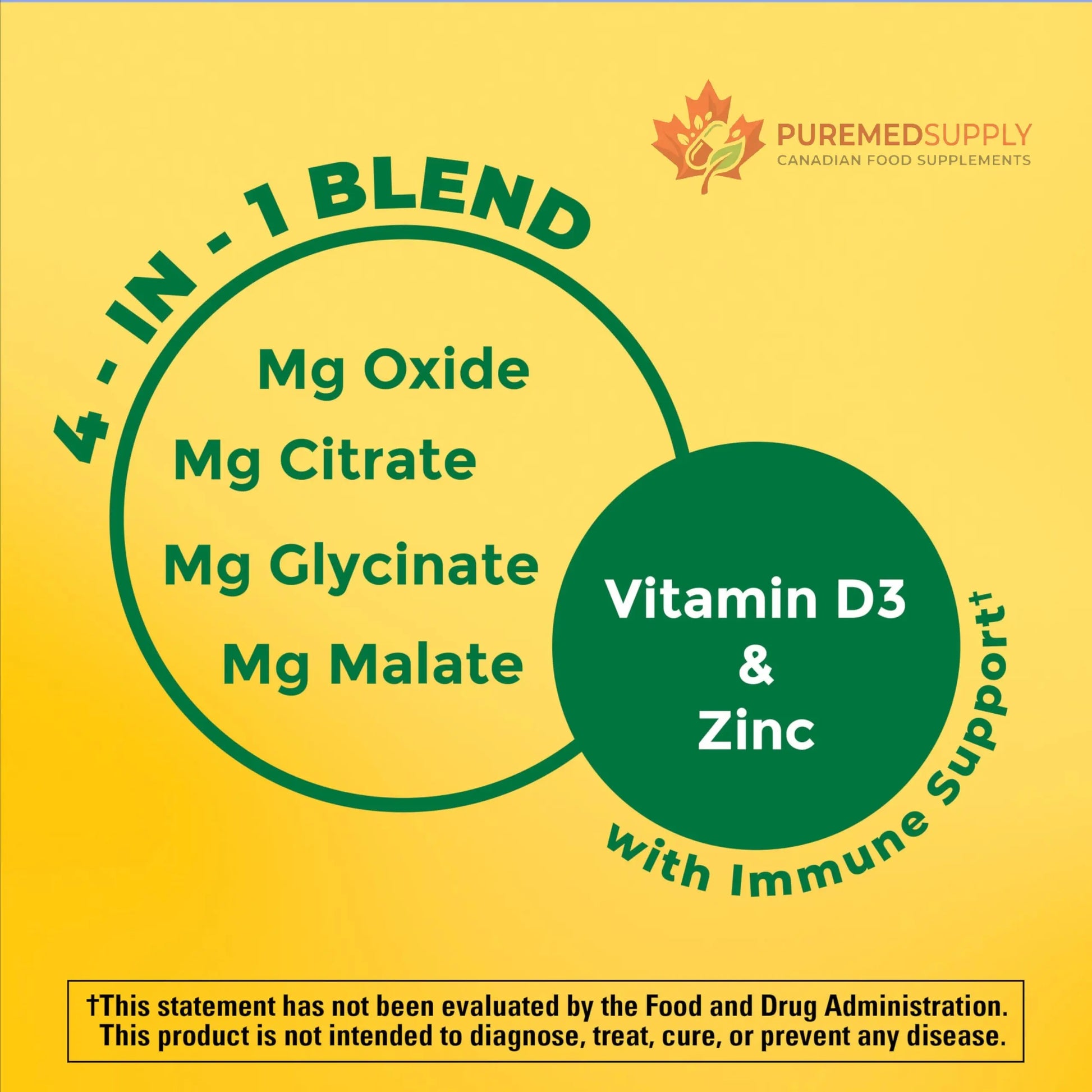 Nature Made Magnesium Complex Supplement with Vitamin D & Zinc for Immune Support, Magnesium Glycinate, Malate, Citrate & Oxide for Muscle, Nerve, Heart & Bone Support, 60 Capsules, 30 Day Supply Nature Made buy supplements canada