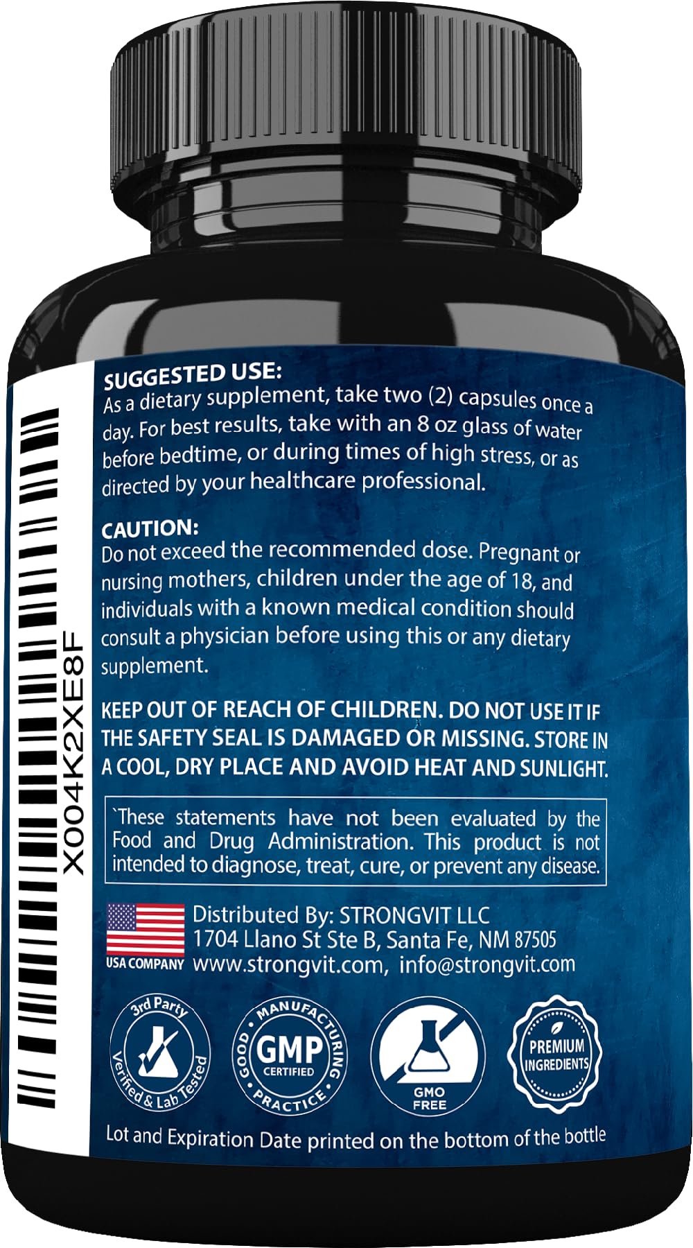 StrongVit Cortisol Supplements for Women and Men with Magnesium, Ashwagandha & L-Theanine. High Cortisol Reducer, Manager, Detox, Lower and Control. Sleep Support & Stress Relief, USA StrongVit buy supplements canada