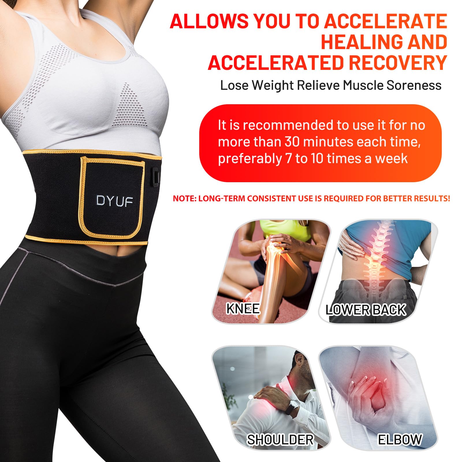 Red Light Therapy Belt DYUF Infrared Light Therapy : Muscle Recovery, Pain Relief, and Healing Device DYUF buy supplements canada