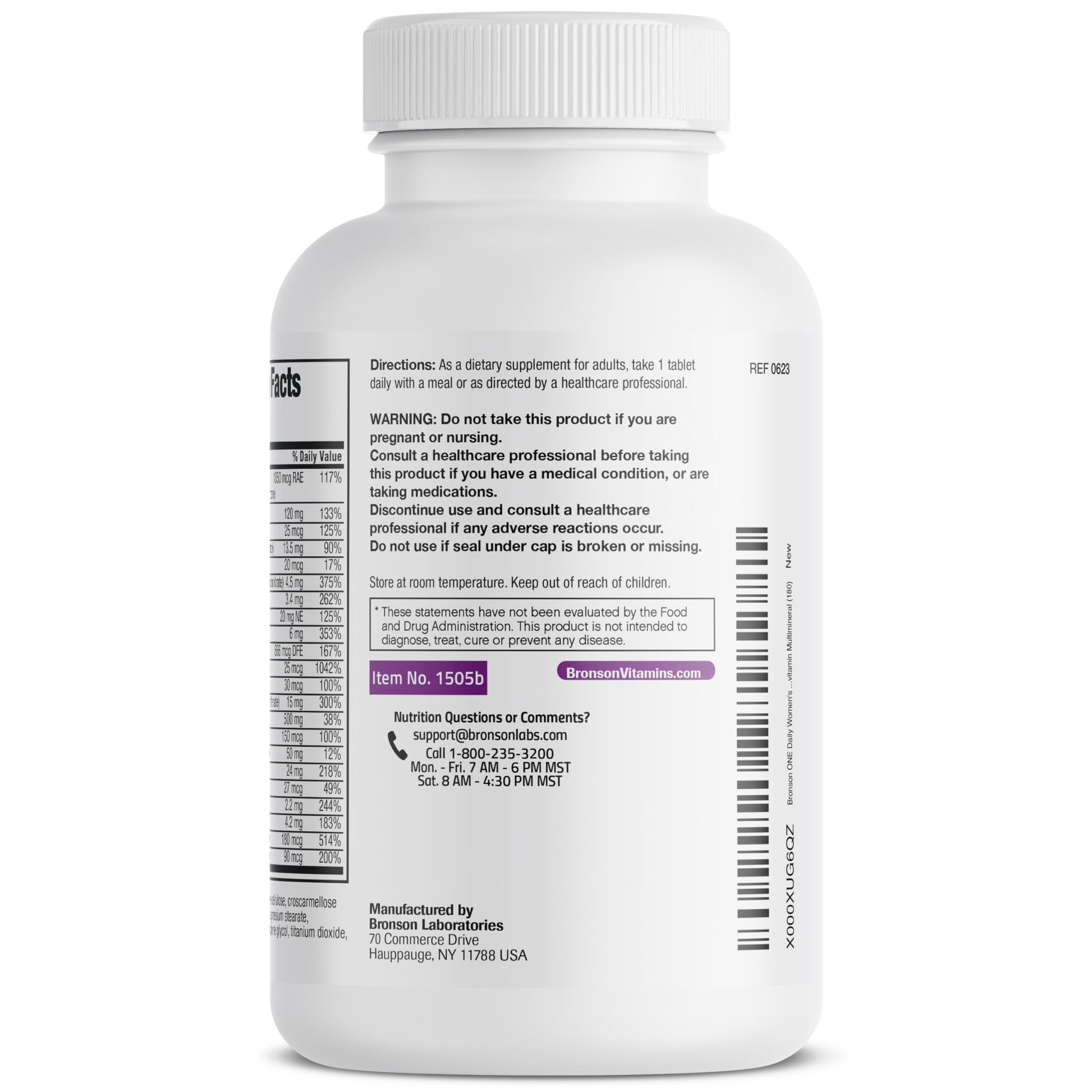Bronson ONE Daily Women’s 50+ Complete Multivitamin Multimineral, 180 Tablets Bronson buy supplements canada