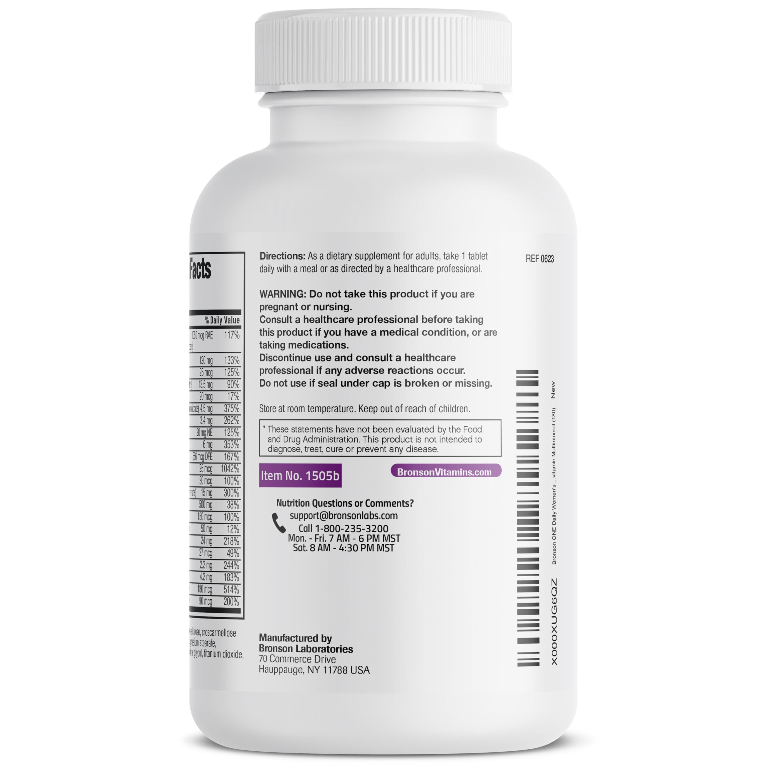 Bronson ONE Daily Women’s 50+ Complete Multivitamin Multimineral, 180 Tablets Bronson buy supplements canada
