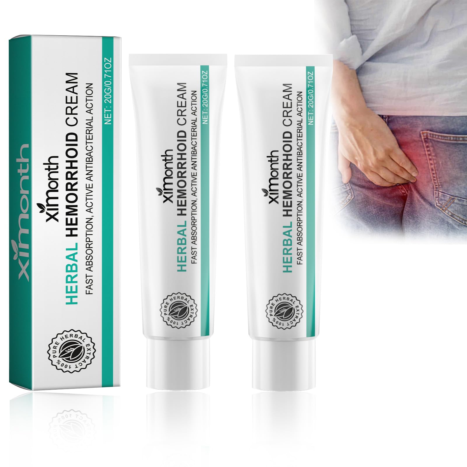 KANBHE Hemorrhoid Cream, Herbal Hemorrhoid Cream, Natural Hemorrhoid Ointment, for Men and Women Hemroid Creams (2PCS) KANBHE buy supplements canada