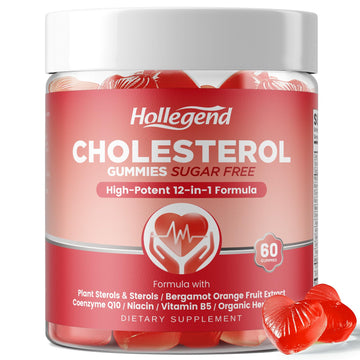 HOLLEGEND Cholesterol Supplements Gummies Sugar Free, 1500mg Plant Sterols for Cholesterol Health, Plus Citrus Bergamot, CoQ10 & Vitamins for Heart Health, Vegan, Mixed Berry Flavor, 60 Chewables HOLLEGEND buy supplements canada