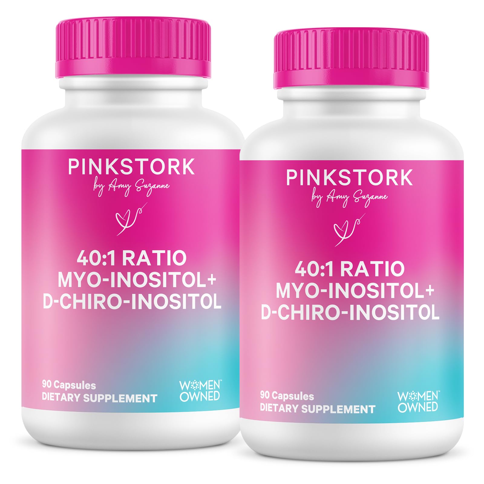 Pink Stork Myo-Inositol & D-Chiro Inositol Supplement - Hormonal Balance for Women - Ovarian Support - 40:1 Ratio - Fertility Supplements for Women - 180 Capsules, 2 Month Supply Pink Stork buy supplements canada