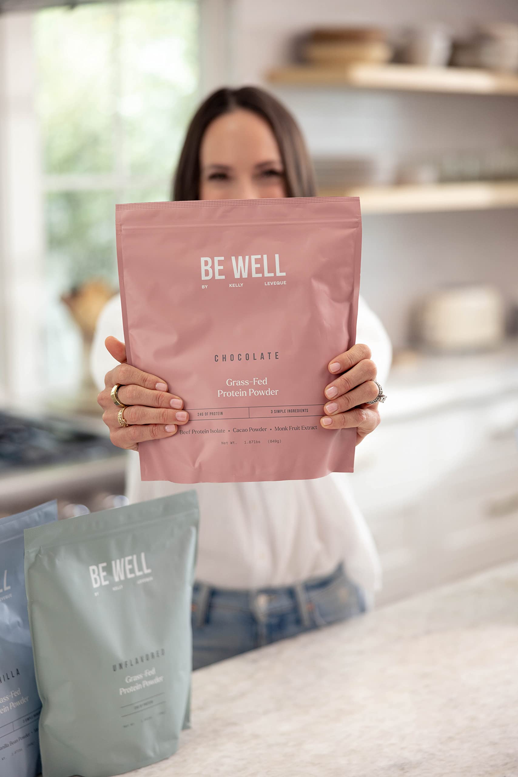 Be Well by Kelly Chocolate Grass-Fed Beef Protein Powder, 24G of Protein & 1G Net Carbs (3 Ingredients, 30 Servings) 9 Amino Acids + 3 BCAAs No Soy, No Dairy, Stevia-Free, No Sugar Added 1.87lb 849g Be Well by Kelly LeVeque buy supplements canada