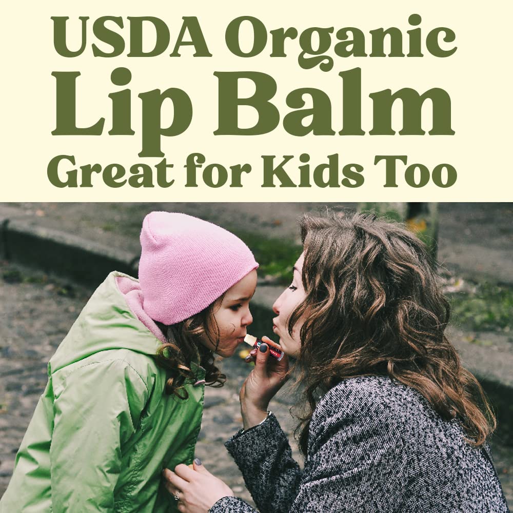 Earth's Daughter USDA Organic Lip Balm 6-Pack - Fruit Flavors, Beeswax, Coconut Oil, Vitamin E - Best Lip Repair Earth's Daughter buy supplements canada