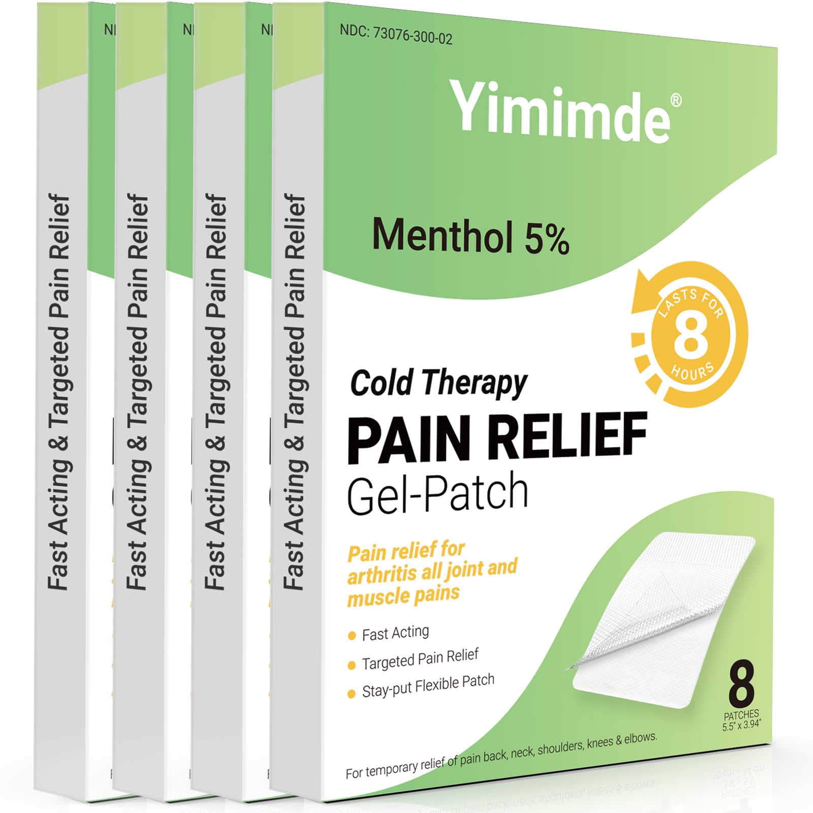 yimimde Menthol 5% Pain Relief Patches - 32 Count Maximum Strength Pain Relief Patches for Back Pain, Joint & Muscle Soreness - Fast Acting, Long-Lasting yimimde buy supplements canada