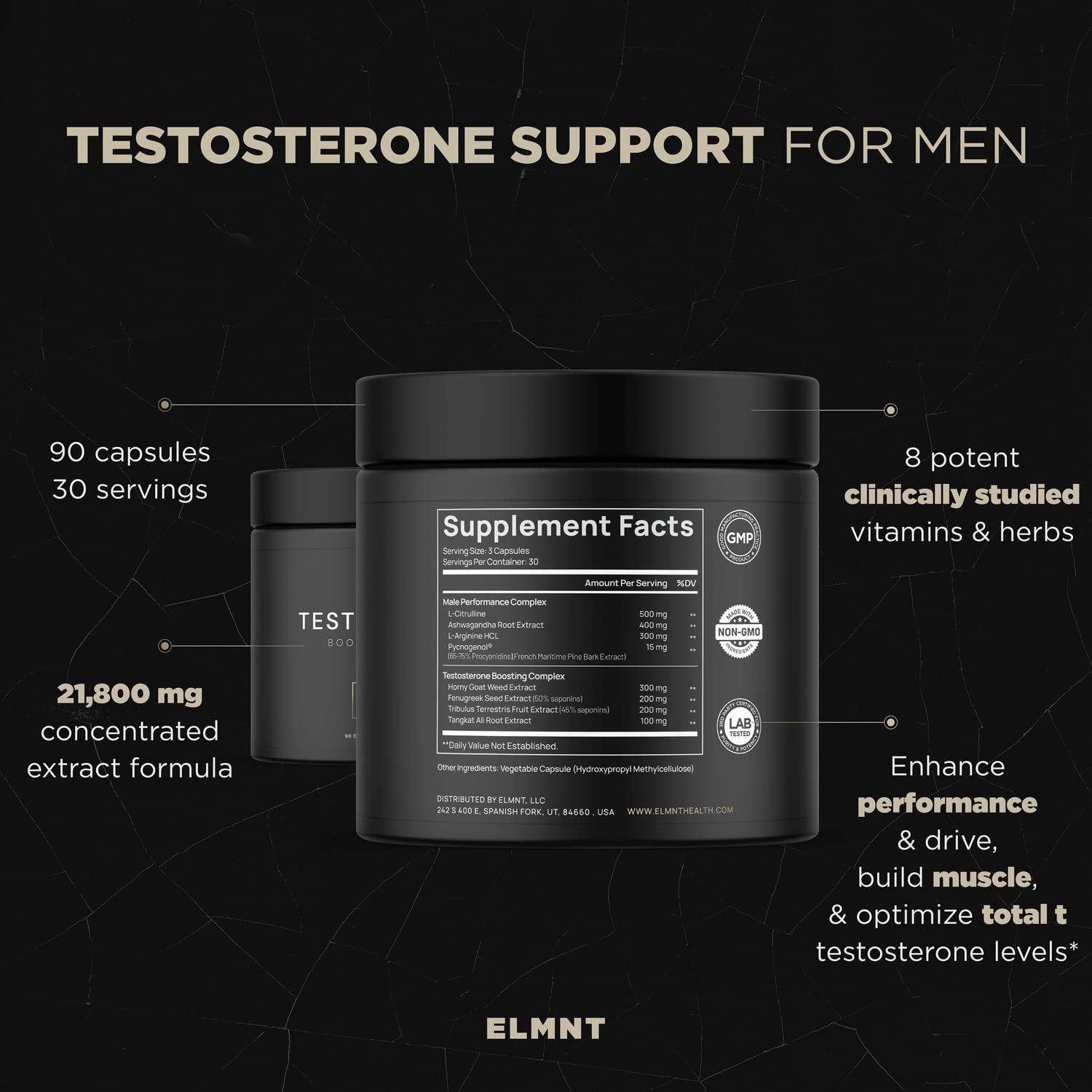 21,800mg Testosterone Booster for Men 8X Strength w. Ashwagandha, Tongkat Ali TERRA ELMNT buy supplements canada