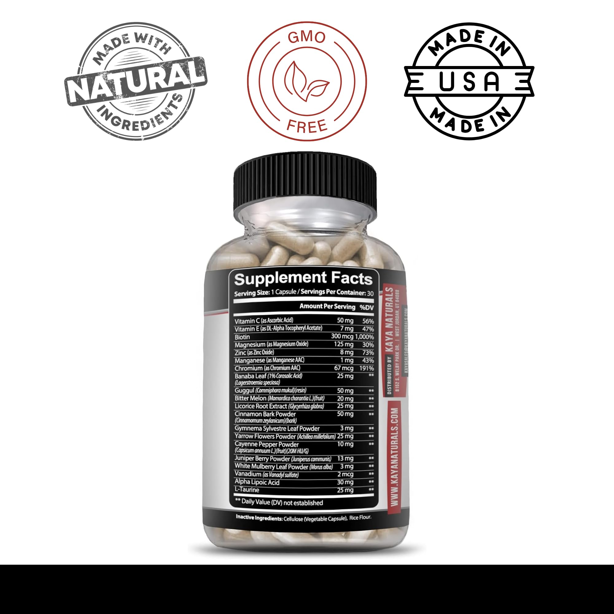 Kaya Naturals Healthy Gluco with Bittermelon Supplement | Support Healthy Levels and Function, 20 Herbs Vitamins and Minerals, Alpha Lipoic Acide, Cinnamon, Vitamin C & E, Non-GMO (30 Count) Kaya Naturals buy supplements canada
