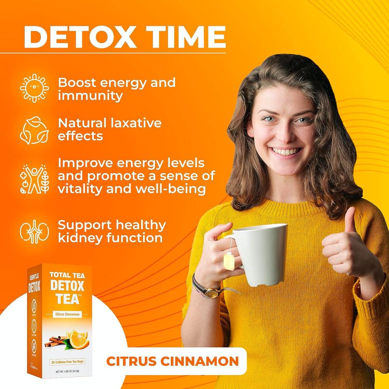 Detox Tea Caffeine Free, Herbal Tea with Chamomile, Hibiscus Tea and Ginger Root Total Tea buy supplements canada