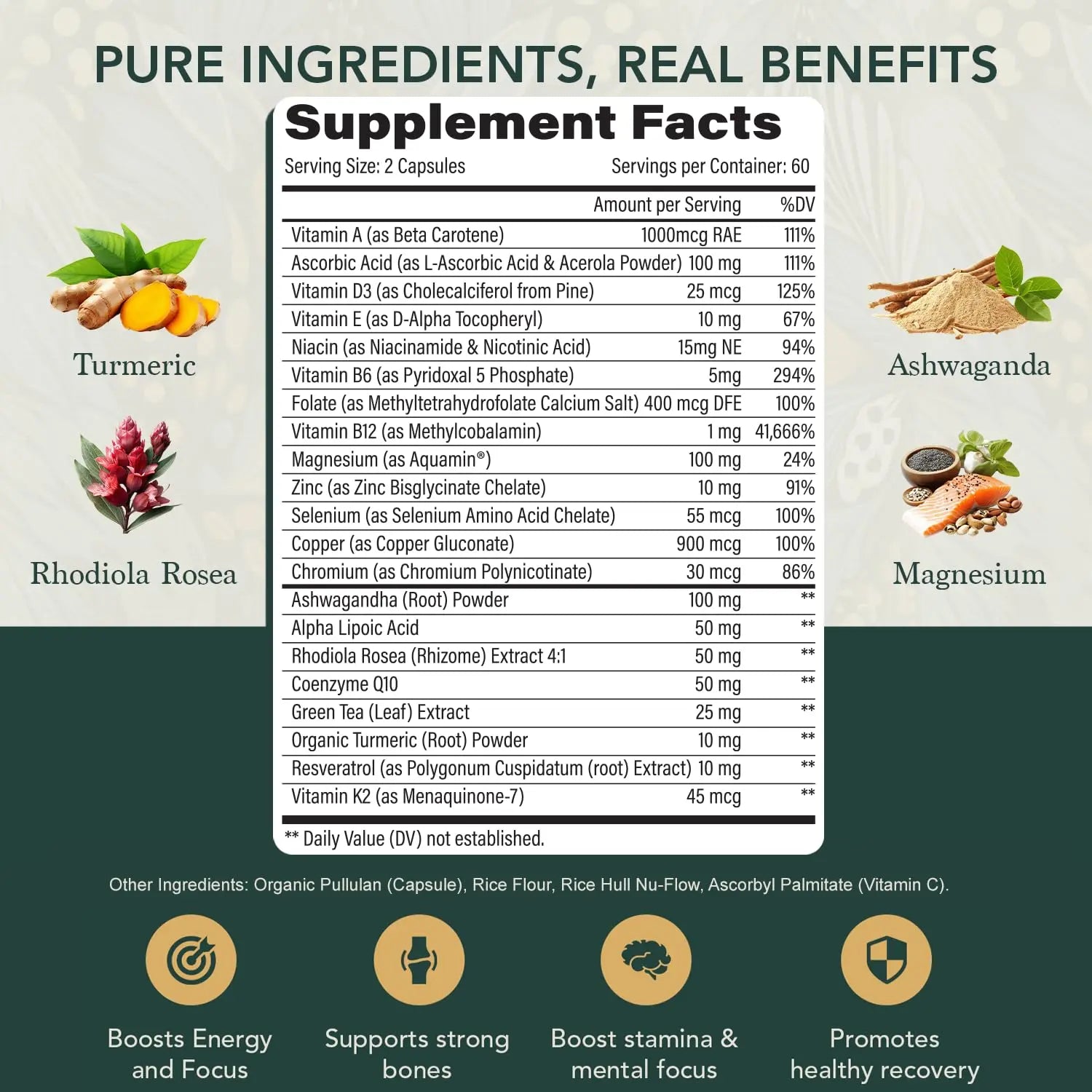 Multivitamin for Men with Vitamin D, K2, Zinc, Vitamin B12, A, E, B6, Calcium – Immune Health & Energy Support Daily Mens Multivitamins Elements of LIfe buy supplements canada