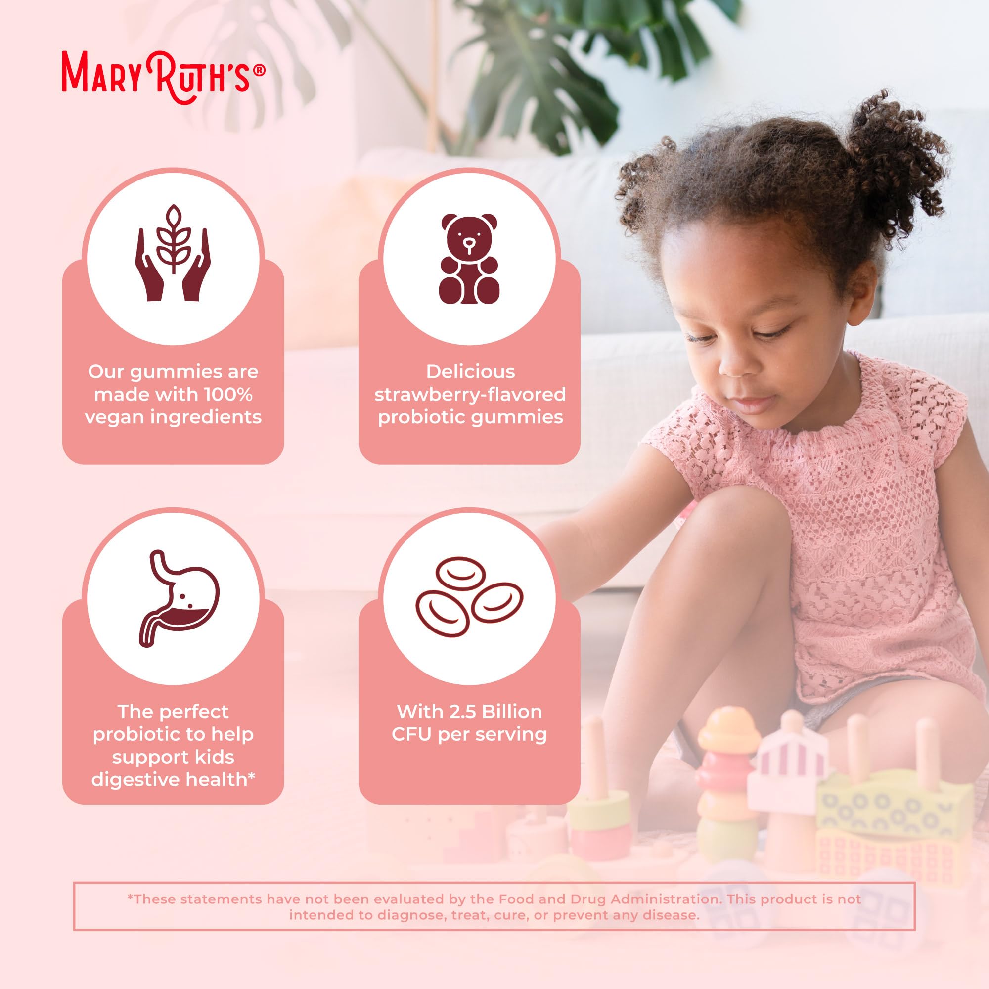 MaryRuth Organics Kids Probiotics for Digestive Health | USDA Probiotic Gummies | 2 Month Supply | Kids Probiotics | Immune Support | Gut Health Supplement | Vegan | Non-GMO | Gluten Free | 60 Count MARYRUTH'S buy supplements canada