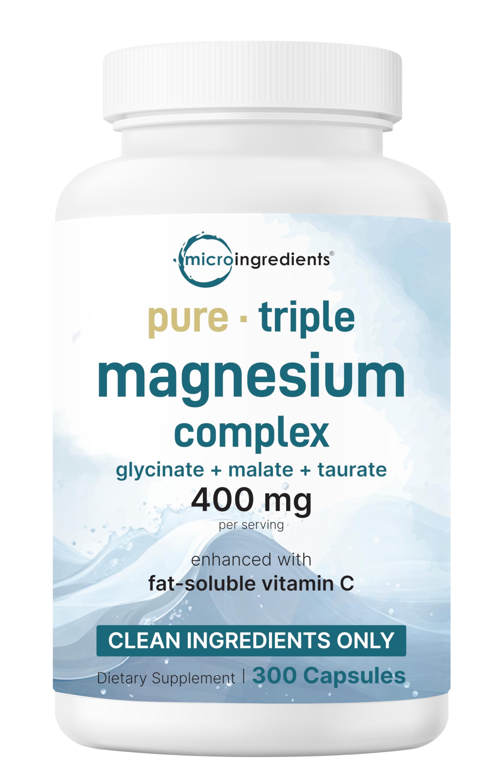 Micro Ingredients Pure Magnesium Complex, 300 Capsules | Triple Magnesium Glycinate, Malate, Taurate with Vitamin C | 100% Chelated | Supports Muscles Micro Ingredients buy supplements canada