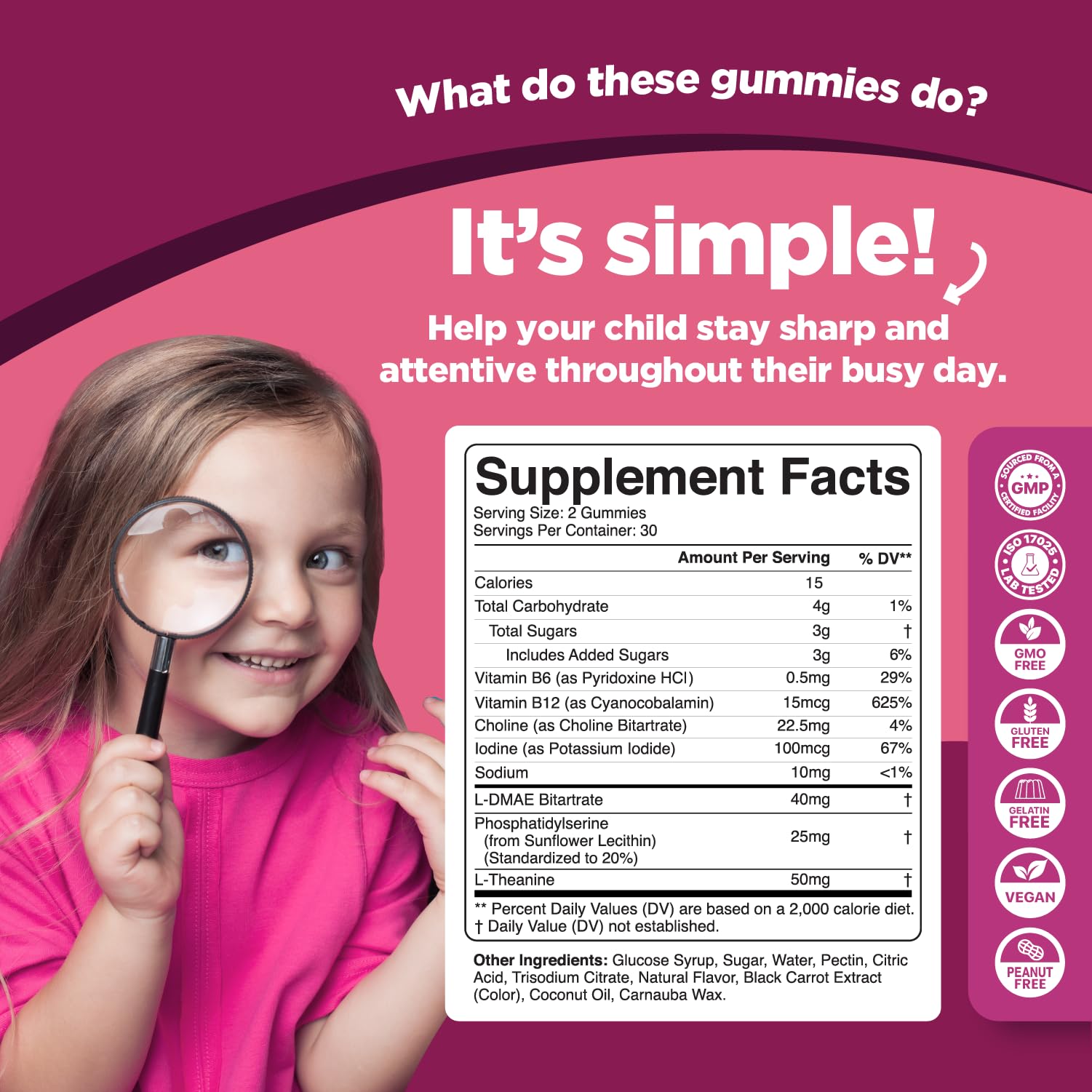 Phytoral Vegan Kids Focus Gummies - Potent Chewable Brain Support for Children - Enhances Concentration & Memory - Calming Supplements & Focus Gummies for Kids - Non-GMO & Gluten-Free - 60 Count Phytoral buy supplements canada
