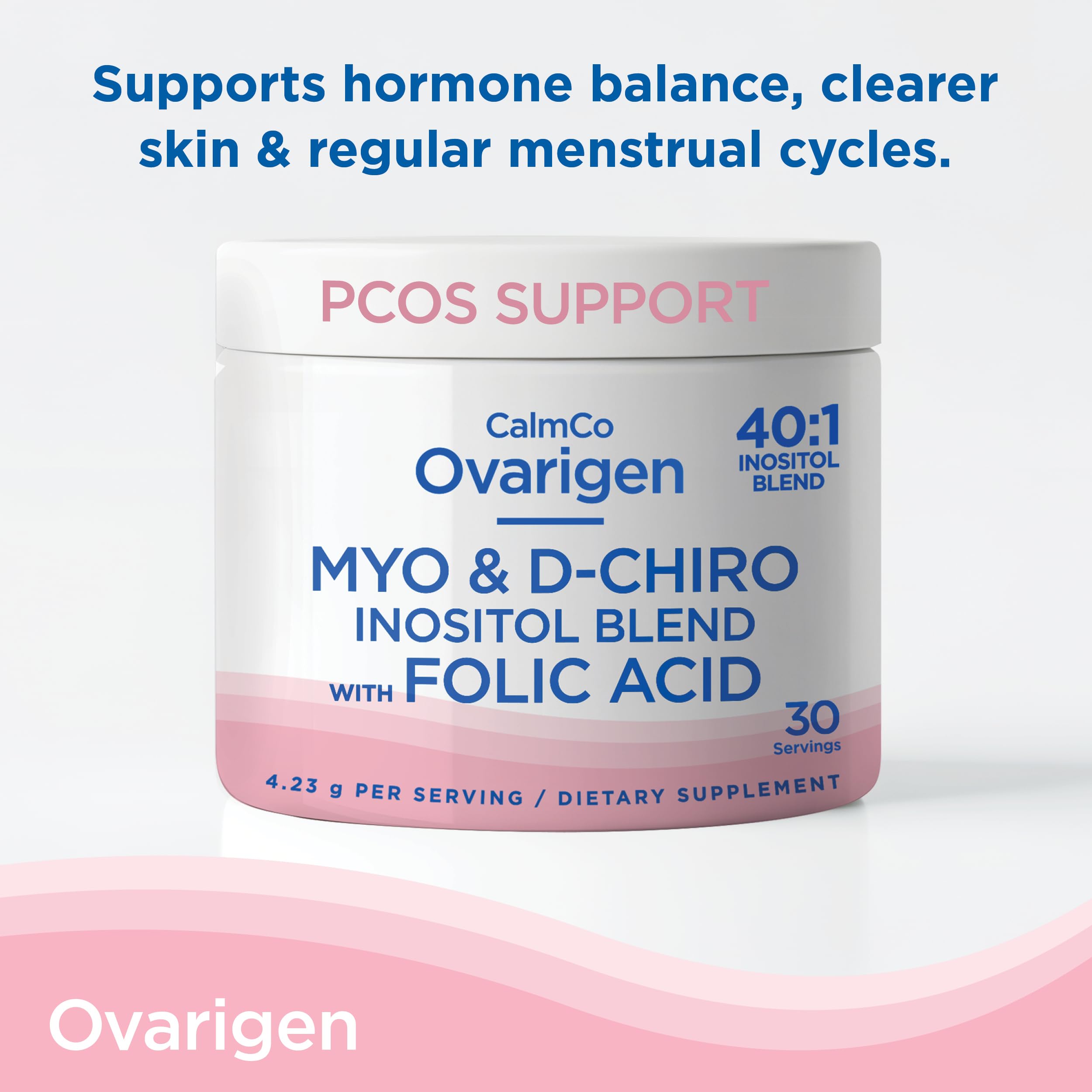 CalmCo Ovarigen Myo-Inositol & D-Chiro Inositol Supplement for Women – 40:1 Inositol Powder with Folic Acid, Fertility Supplements for PCOS, Hormone Balance and Ovarian Support (30 Servings) CalmCo buy supplements canada