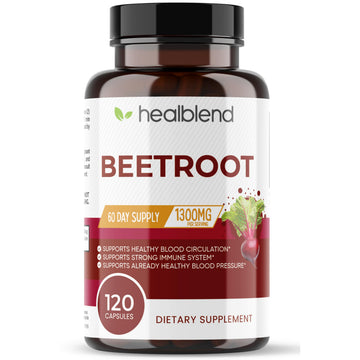 healblend Organic Nitric Oxide Beet Root Capsules 1300mg - Support Immune System healblend buy supplements canada