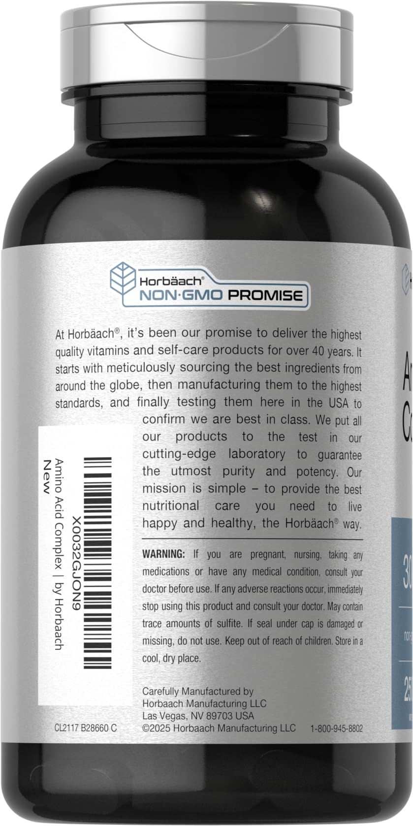 Horbäach Amino Acid Complex 3000mg | 250 Caplets | Non-GMO, Gluten Free Supplement Horbäach buy supplements canada