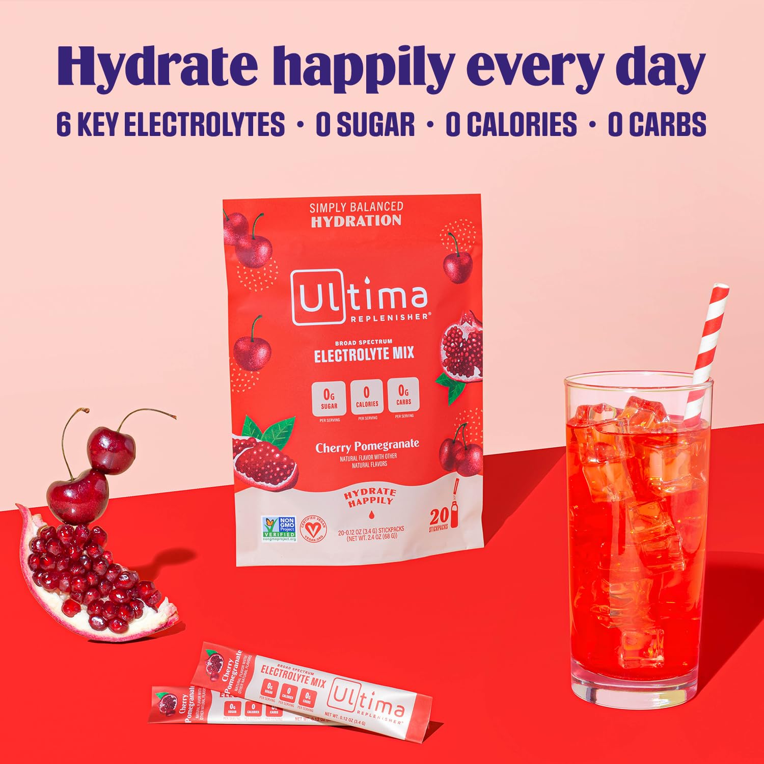 Ultima Replenisher Daily Electrolyte Drink Mix – Cherry Pomegranate, 20 Stickpacks Ultima Replenisher buy supplements canada