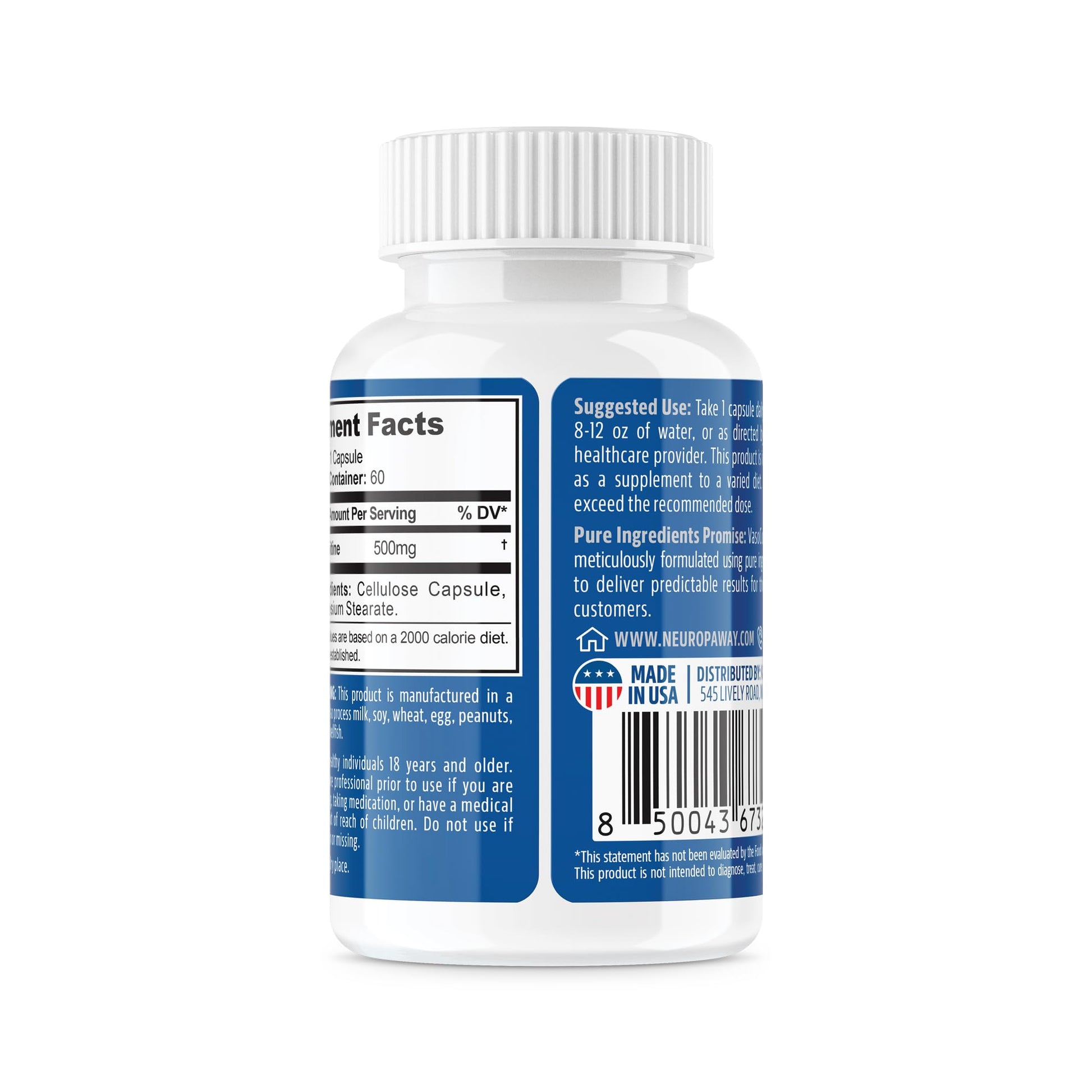 NeuropAWAY Elements Acetyl L-Carnitine 500mg 60ct Acid Resistant Capsules (60 500mg NeuropAWAY buy supplements canada