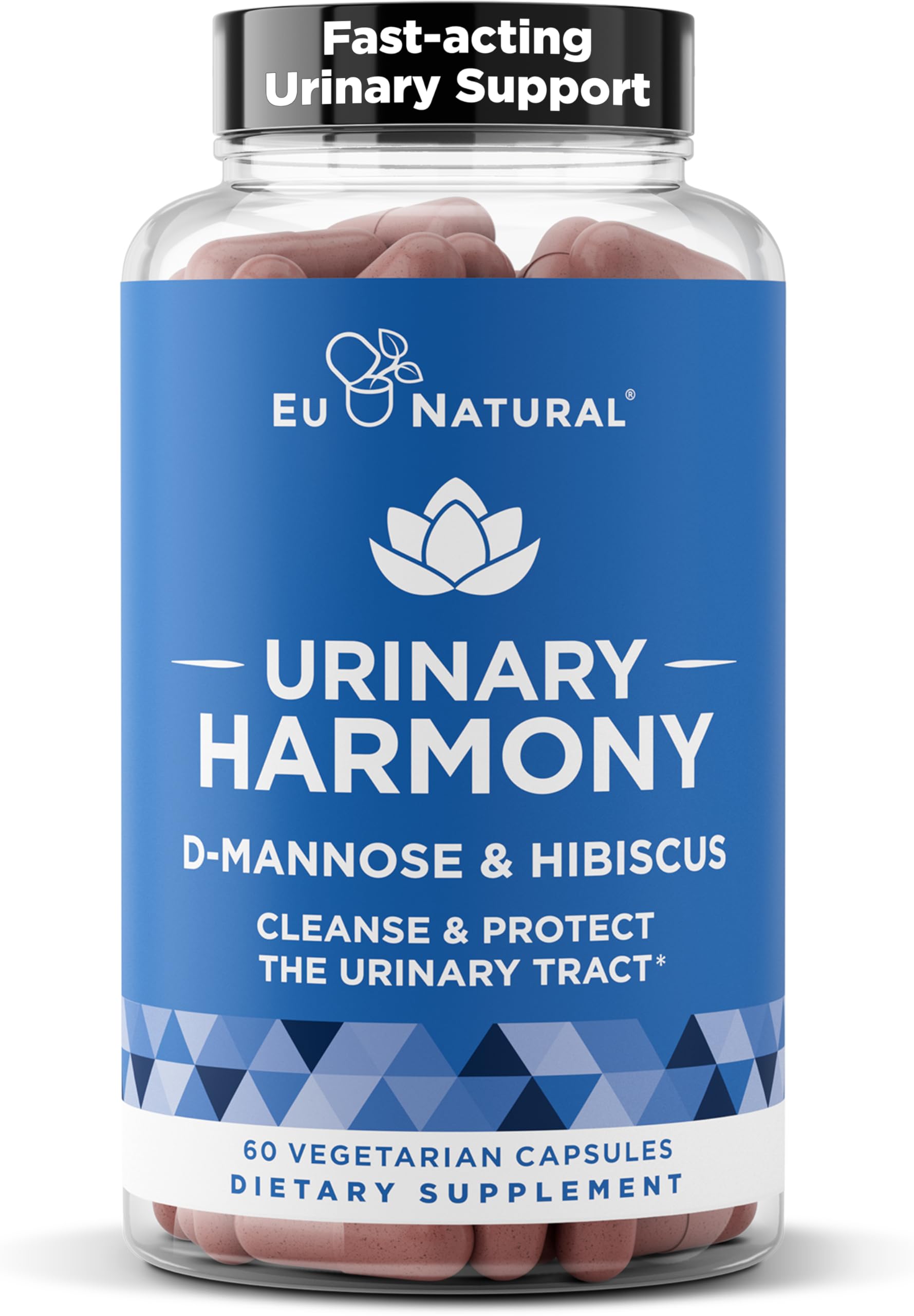 Eu Natural Urinary Harmony D-Mannose Supplement - Urinary Tract Health for Women - Fast-Acting Urinary Cleanse & Flush with Clinical-Strength D-Mannose & Hibiscus - 60 Capsules Eu Natural buy supplements canada