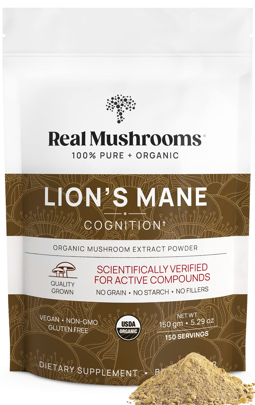 Real Mushrooms Lion’s Mane Powder - Organic Lions Mane Mushroom Extract Real Mushrooms buy supplements canada