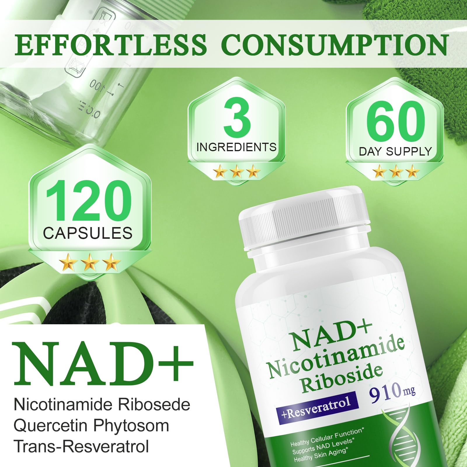 A r b c r n 120 Capsules NAD+ Supplement,NAD Nicotinamide Riboside Resveratrol 910mg for Men and Women, NR Supplement for Energy Anti-Aging Focus A r b c r n buy supplements canada