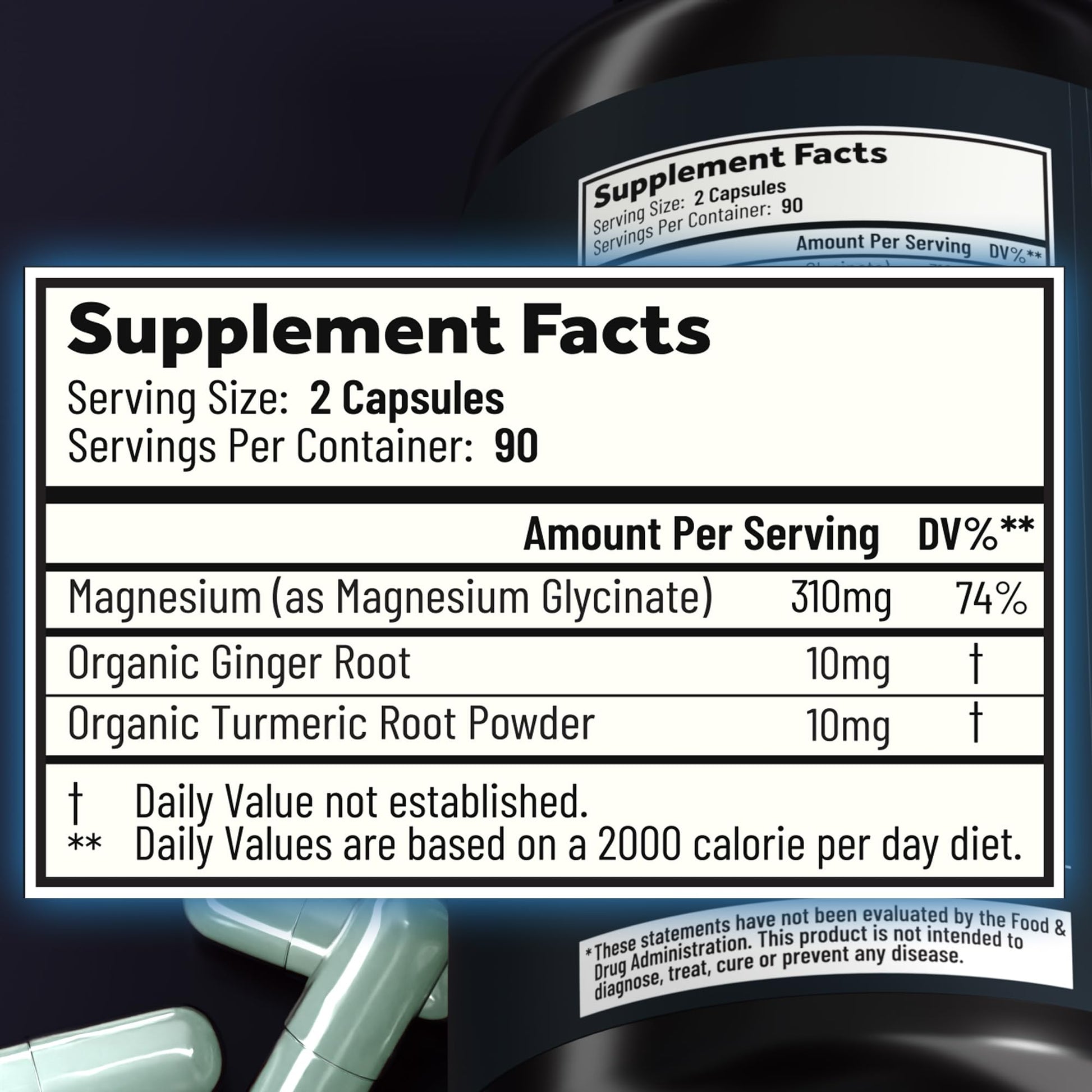 Magnesium Glycinate Capsules with Organic Turmeric and Ginger - 180 Vegan Capsules for Sleep, Relaxation, Muscle Cramps and Immune Support Holistic Method buy supplements canada
