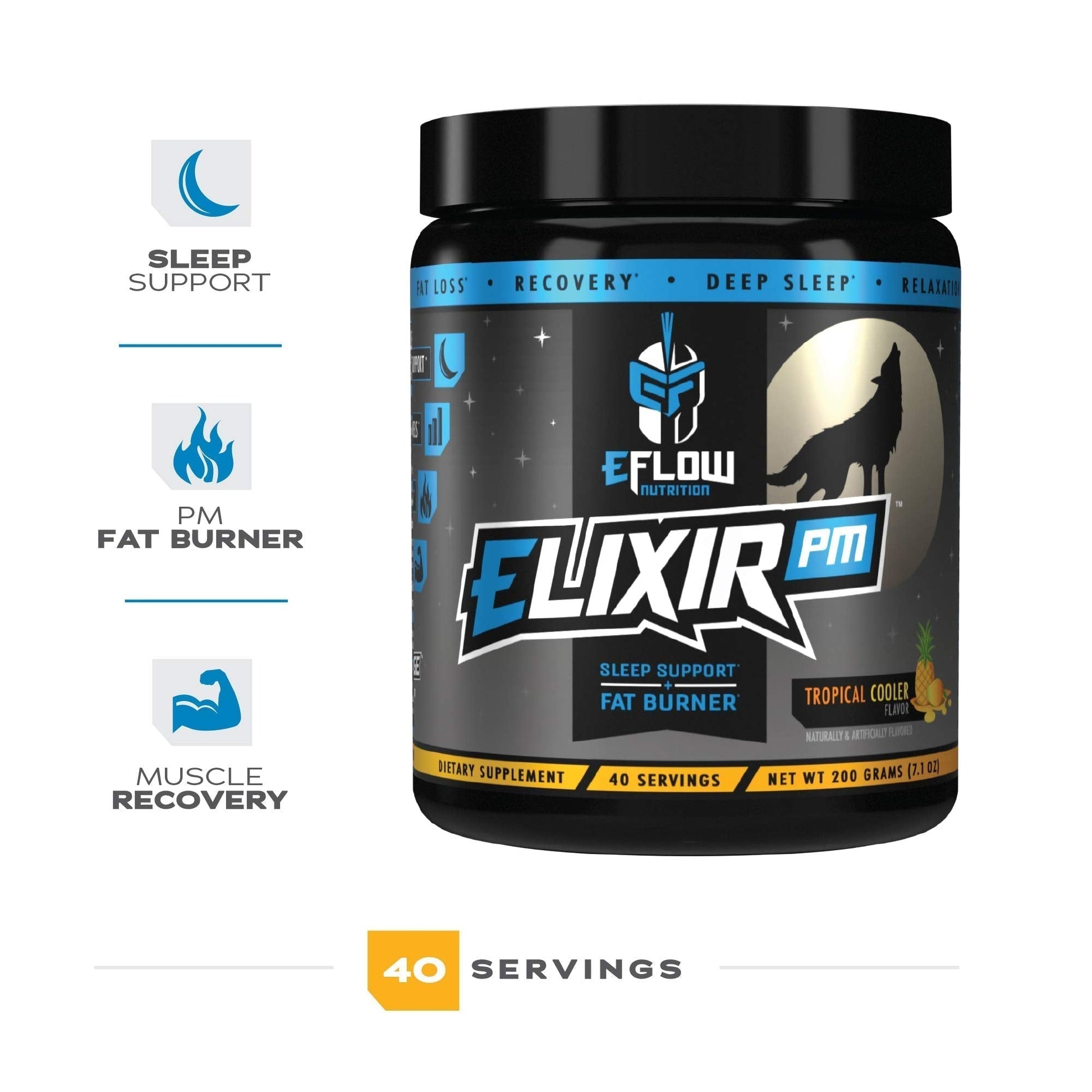 eFlow Nutrition Elixir PM - Night time Fat Burner and Natural Sleep Support - GABA, l-carnitine eFlow Nutrition buy supplements canada