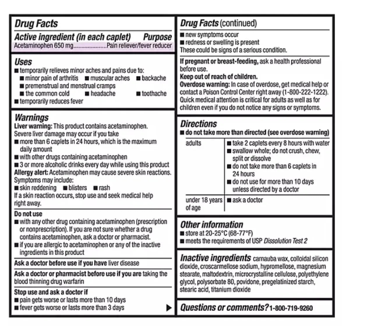 Compare to Tylenol Arthritis Pain Active Ingredient. - Member's Mark - Arthritis Pain Reliever, Extended Release, Acetaminophen 650 mg, 400 CapletsQ MEMBER´S MARK buy supplements canada
