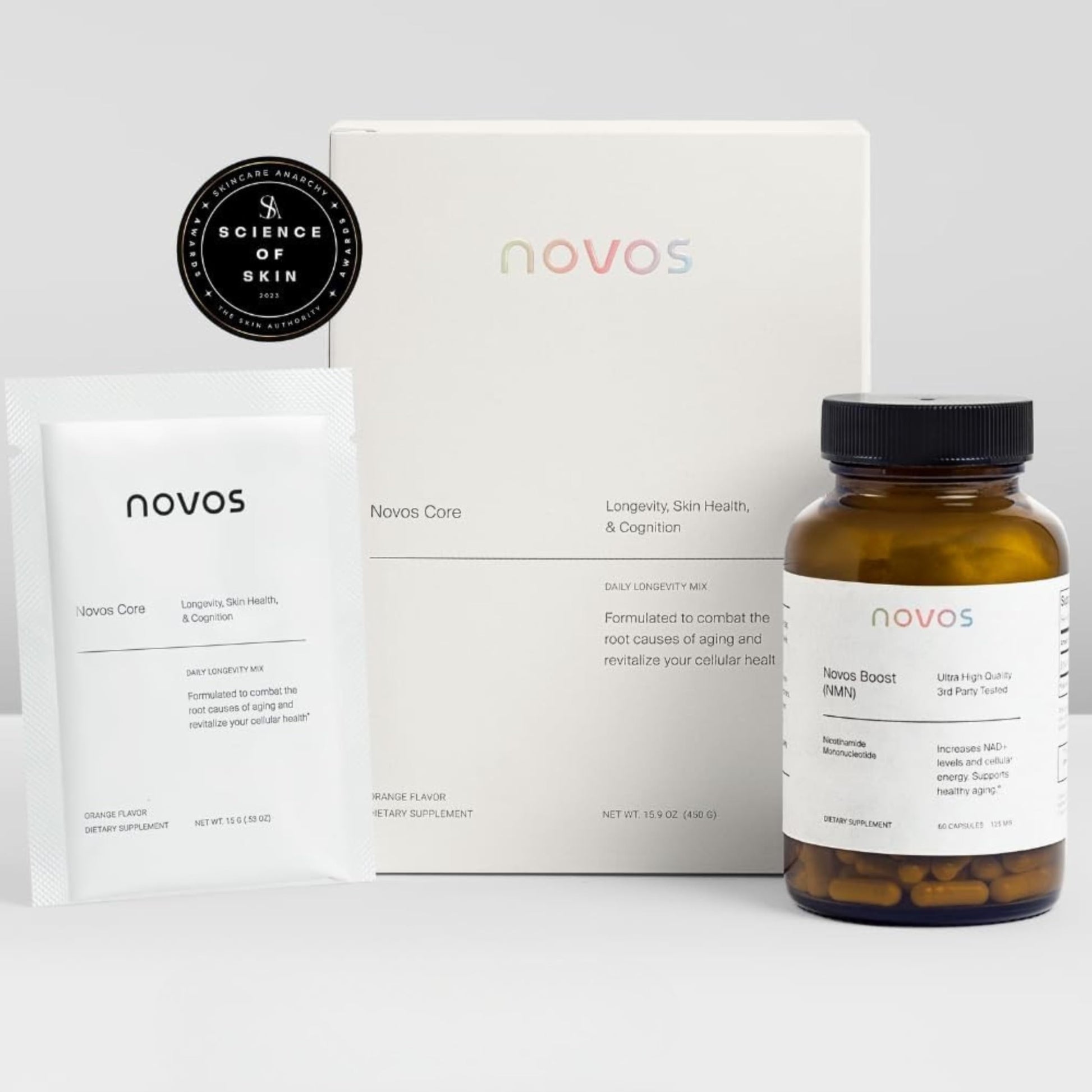 Novos Boost NMN - Contains 250 mg of High-Purity NMN, 60 Capsules, Supports Cellular Repair and DNA Protection, Boosts NAD+ Novos buy supplements canada