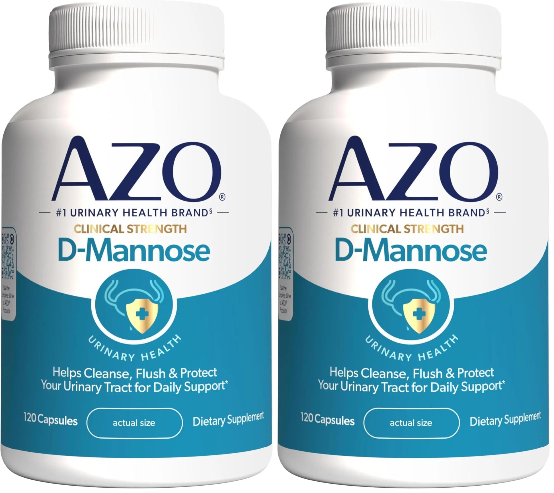 AZO D Mannose Urinary Tract Health, Cleanse, Flush & Protect The Urinary Tract, No.1 Pharmacist Recommended Brand, Clinical Strength, Non-GMO, 120 Count (Pack of 2) AZO buy supplements canada
