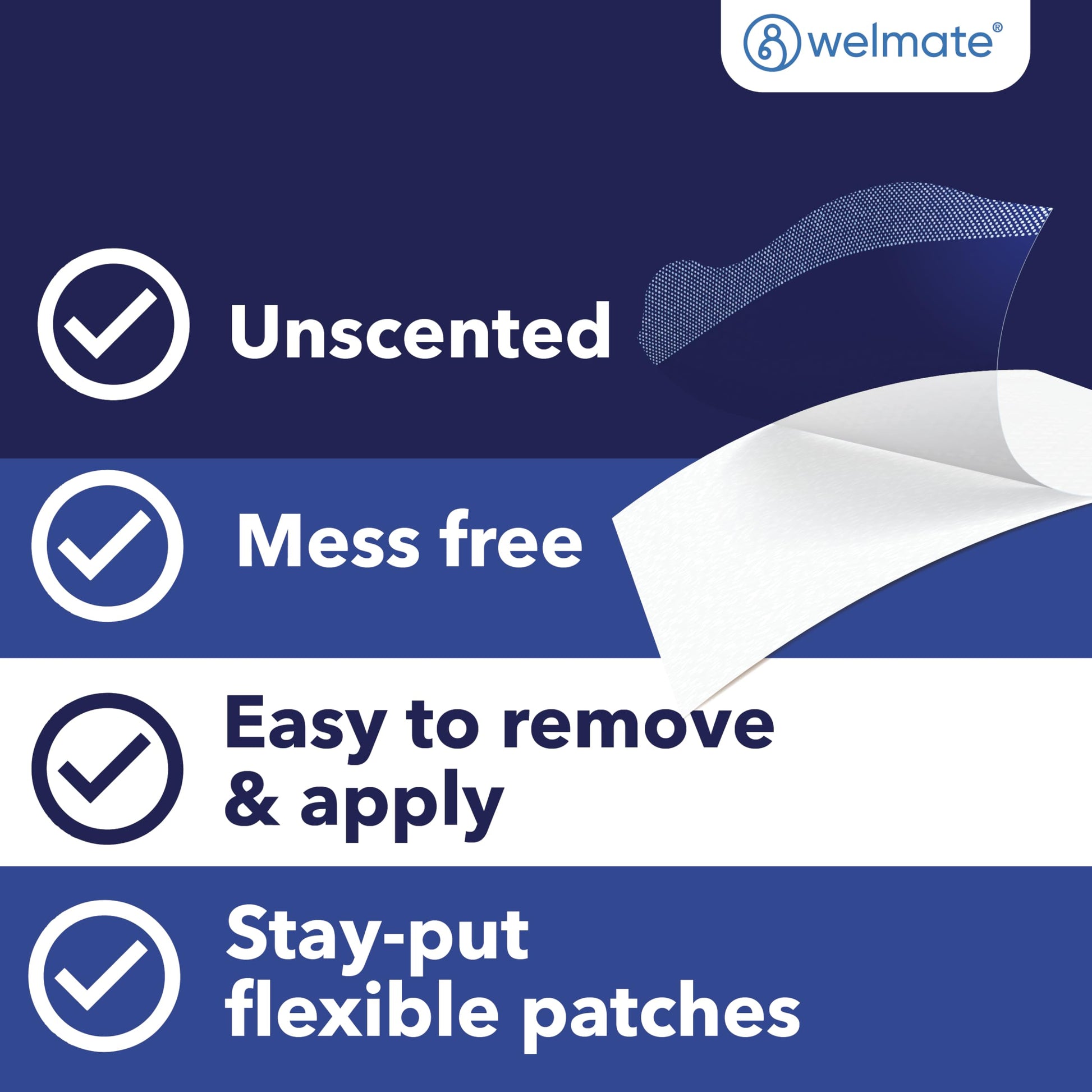 WELMATE - 4% Lidocaine Numbing Patch - Maximum Strength - Temporary Relief of Pain, Back, Neck, Shoulders, Knees, Elbows, Minor Skin Irritations - Topical Analgesic Unscented - 30 ct WELMATE buy supplements canada