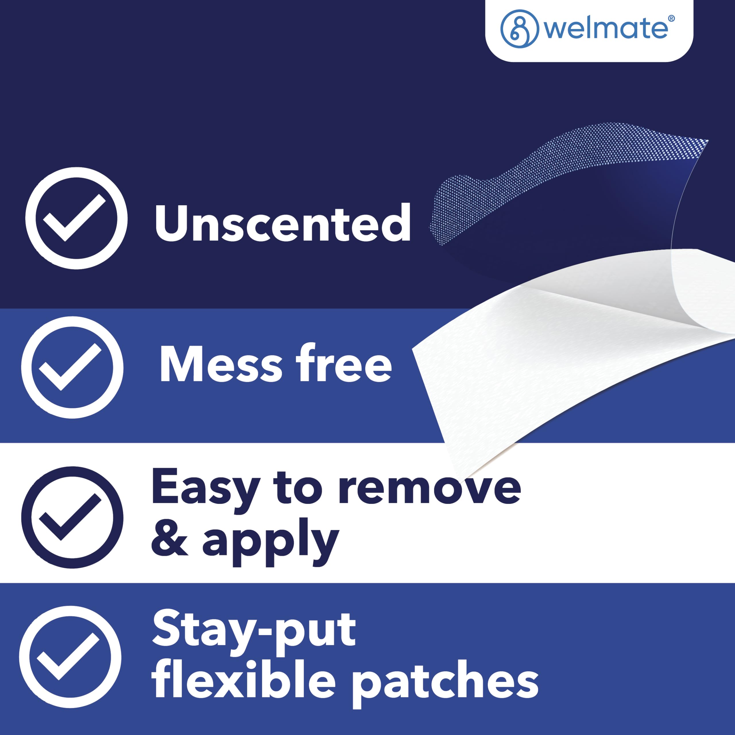 WELMATE - 4% Lidocaine Numbing Patch - Maximum Strength - Temporary Relief of Pain, Back, Neck, Shoulders, Knees, Elbows, Minor Skin Irritations - Topical Analgesic Unscented - 30 ct WELMATE buy supplements canada