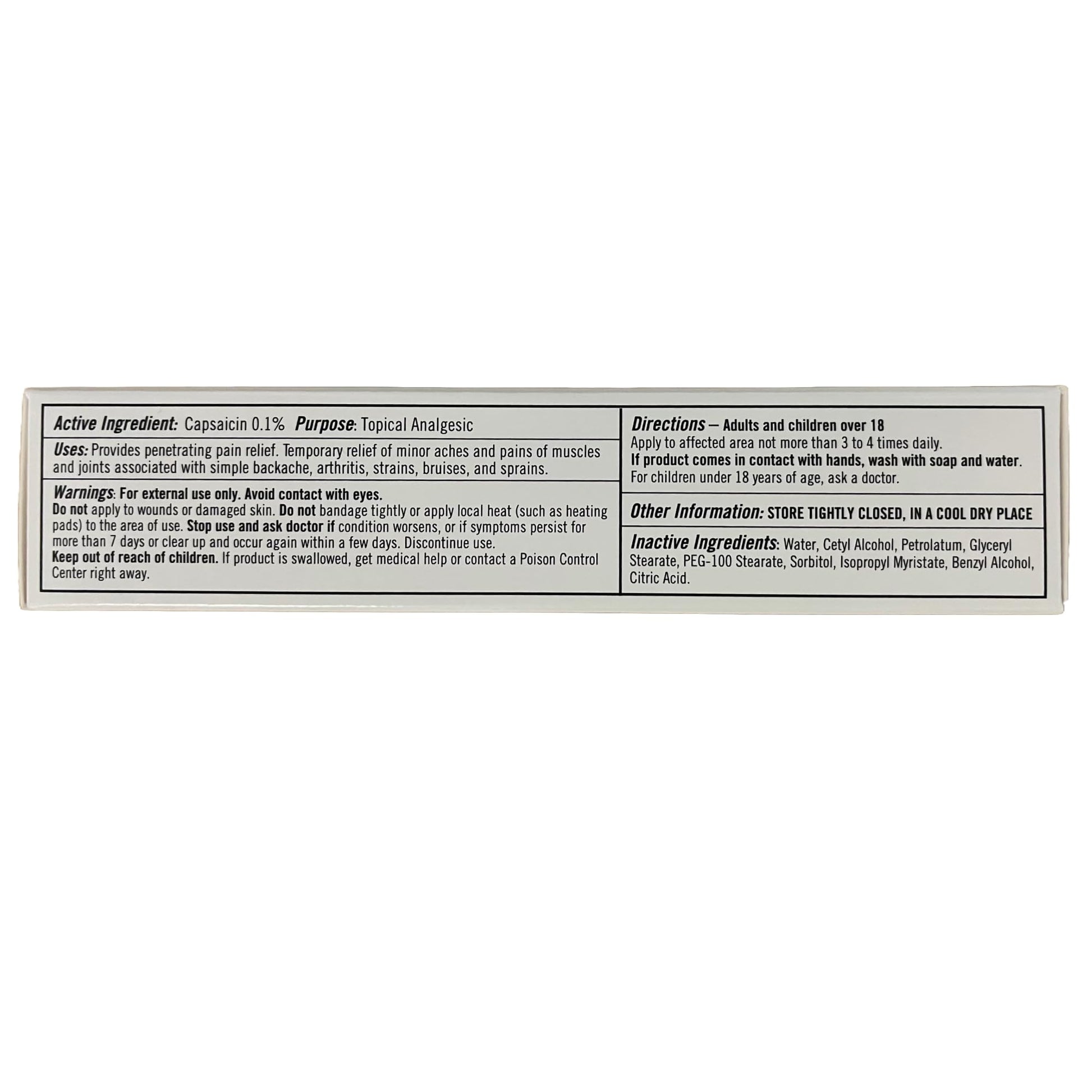Capzix Cream for Pain Relief 2 OZ Capsaicin .1% High Potency/ Maximum Strength CAPZIX CREAM buy supplements canada