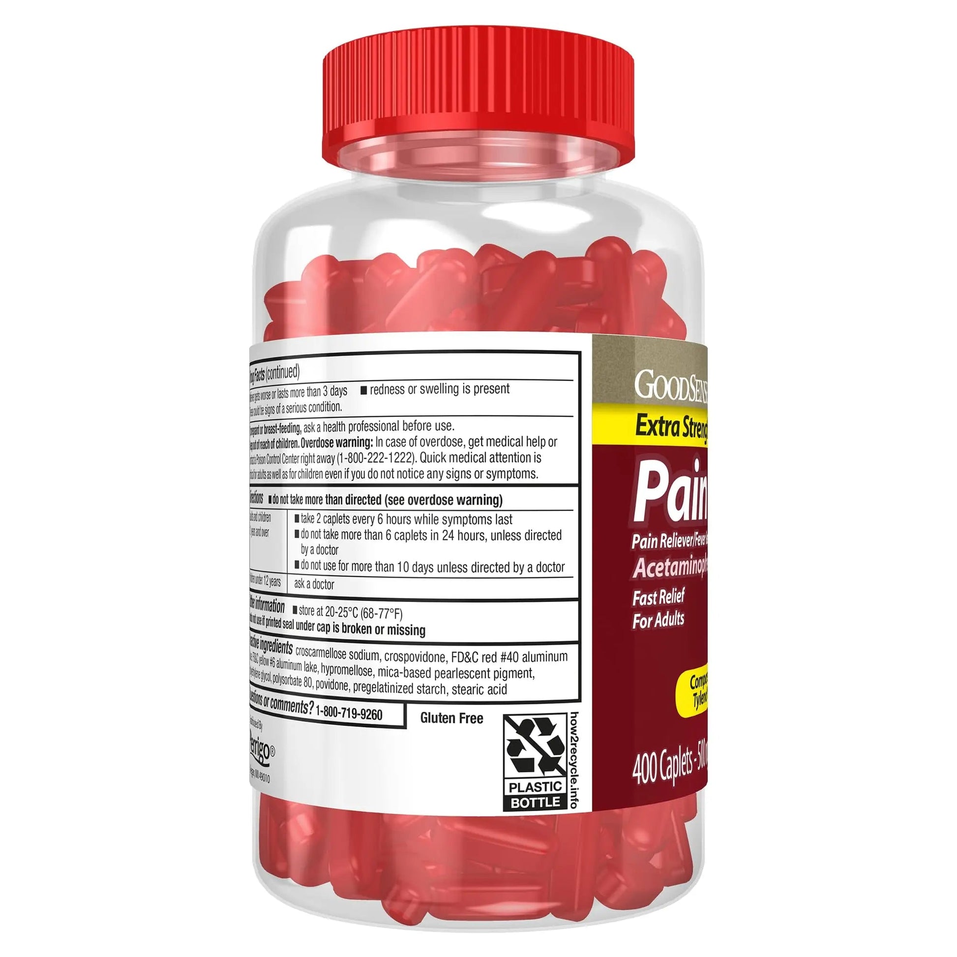 Good Sense Rapid Release Pain Relief, Acetaminophen Caplets 500 mg, Extra Strength Pain Reliever and Fever Reducer GoodSense buy supplements canada