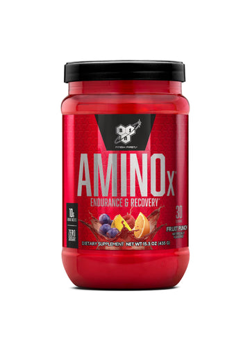 BSN Amino X Muscle Recovery & Endurance Powder with BCAAs, Intra Workout Support, 10 Grams of Amino Acids, Keto Friendly, Caffeine Free, Flavor: Fruit Punch, 30 servings (Packaging May Vary) BSN buy supplements canada