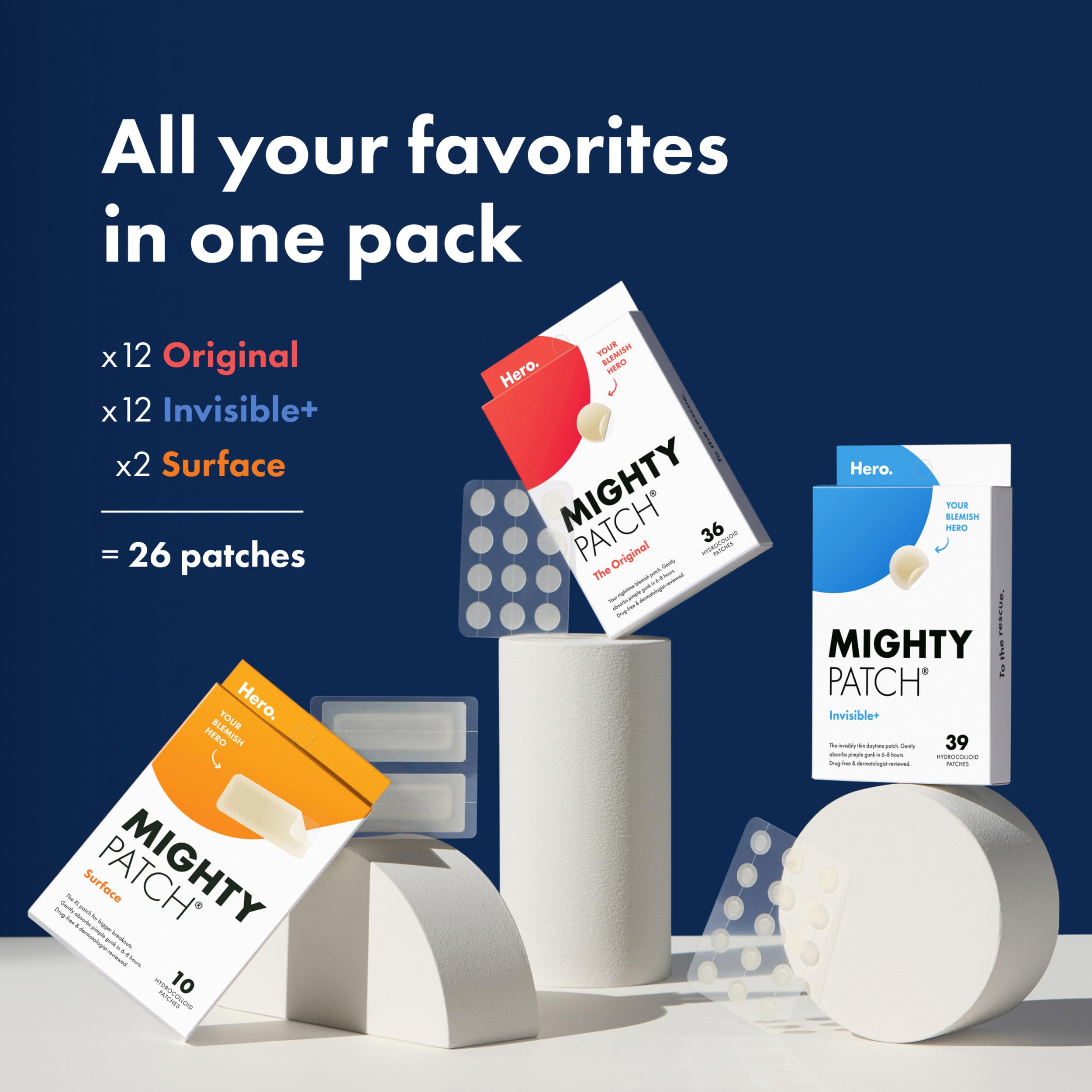 Mighty Patch™ Variety Pack from Hero Cosmetics - Hydrocolloid Acne Pimple Patches for Covering Zits and Blemishes Mighty Patch buy supplements canada